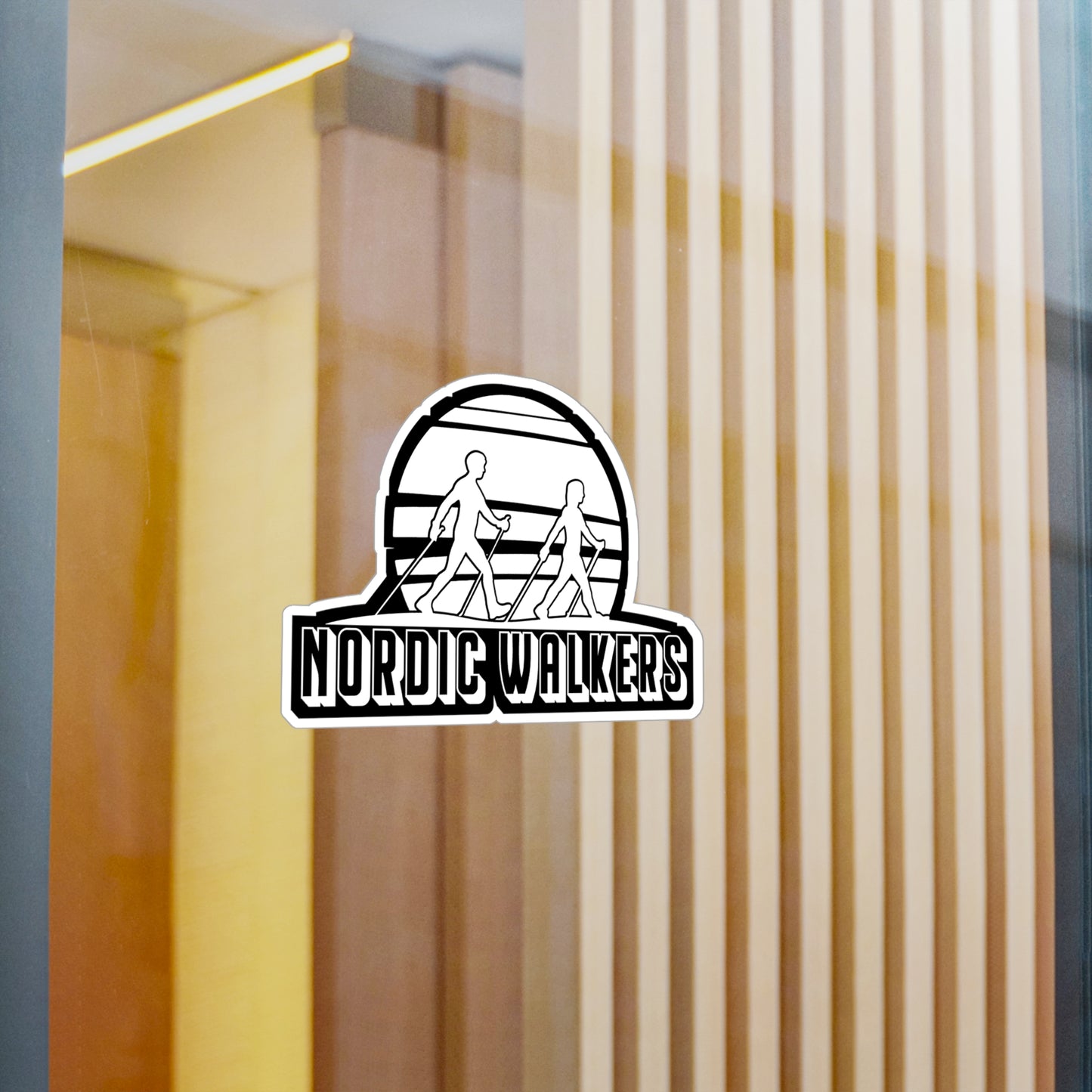 Nordic Walkers - Sports Sticker for Laptop Sticker. Water Bottle Sticker, Vinyl Nature Decal - Sports Gift