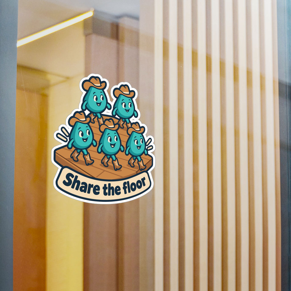 Line Dance Sticker - Share the Floor, Western Decals for Country-Life Dancers, Laptop and Water Bottle