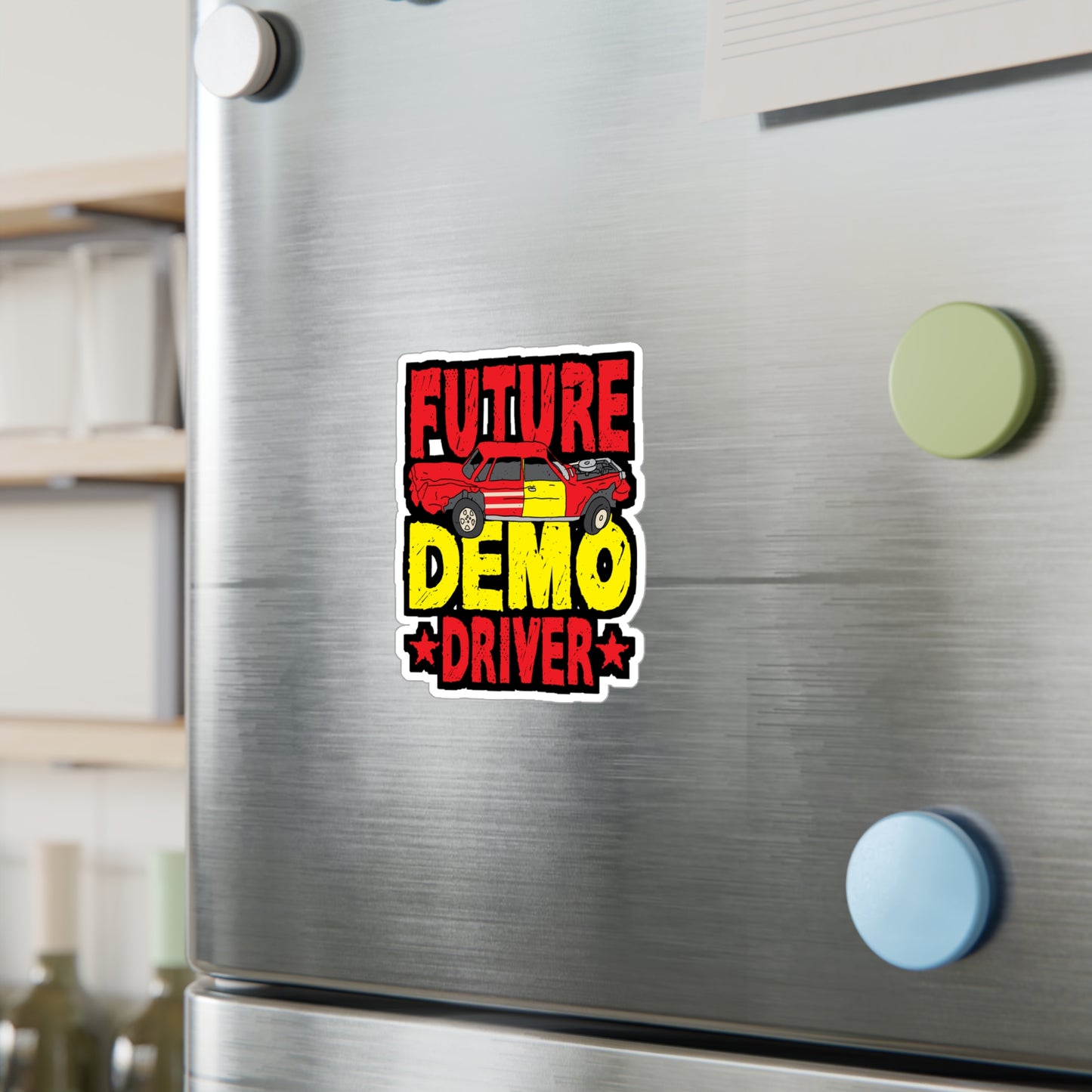 Future Demo Driver Demolition Derby | Demolition Sticker | Derby Decals | Demo-derby Laptop Sticker | Demolition Gift | Derby Gift