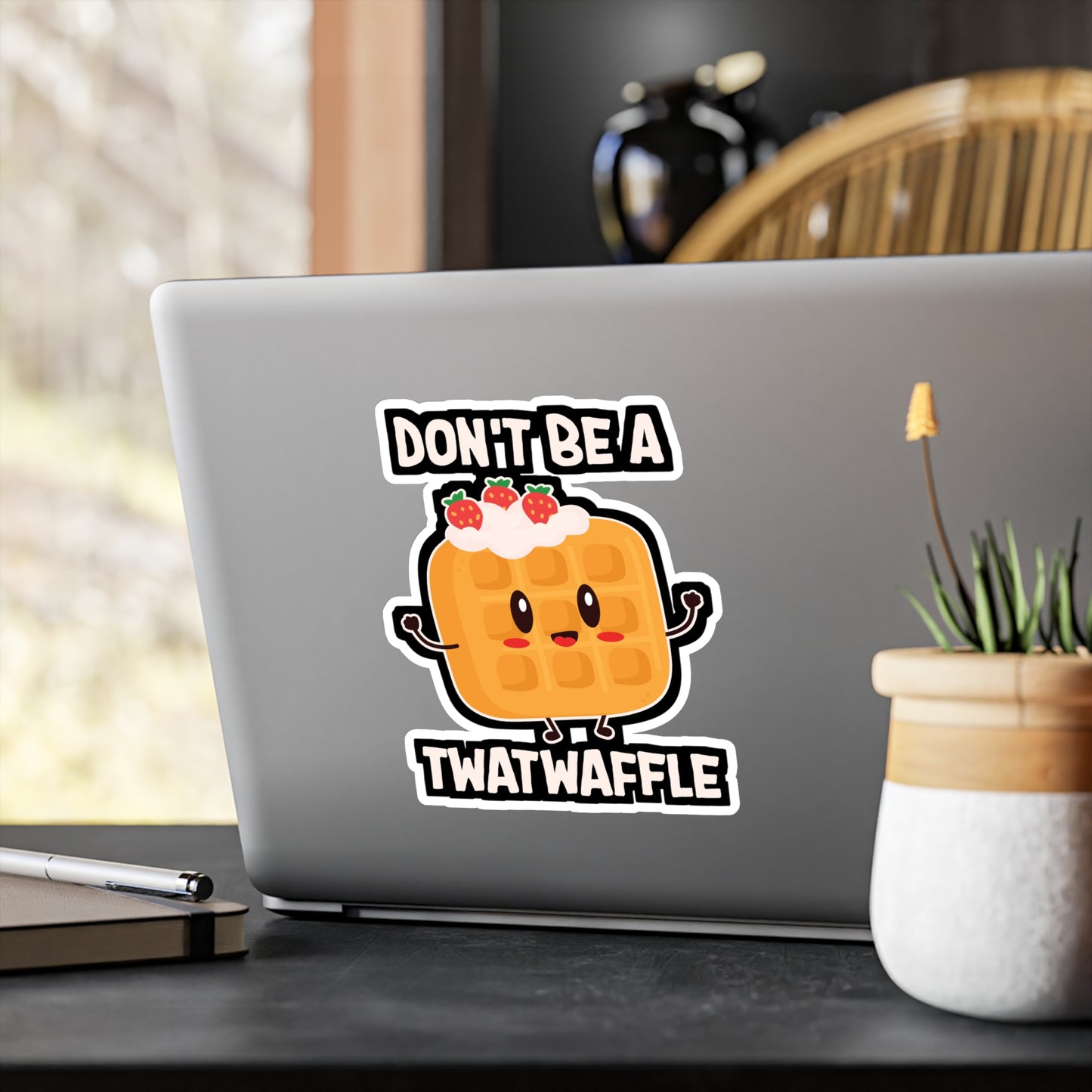 Don't Be A Twatwaffle Baking | Waffles Sticker | Pancakes Decals | Breakfast Laptop Sticker | Waffles Gift | Pancakes Gift