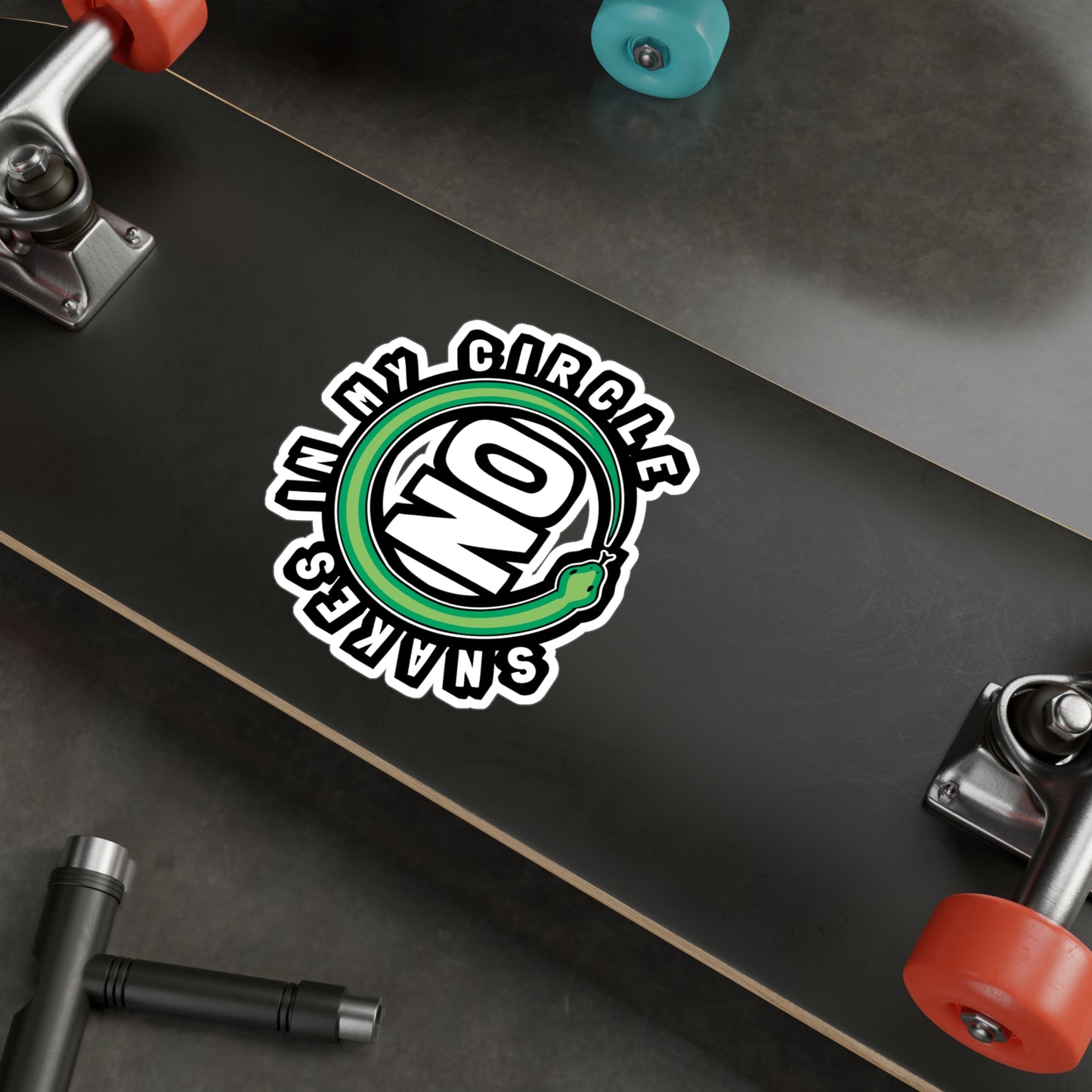 No Snakes In My Circle - Selfish Sticker for Laptop Sticker. Water Bottle Sticker, Vinyl Narcissist Decal - Selfish Gift