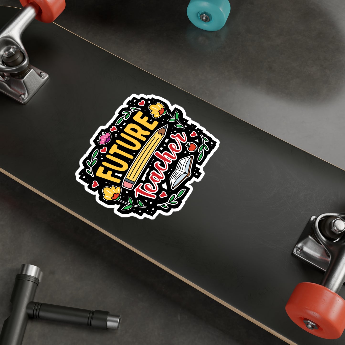 Future Teacher - Teacher Sticker for Car Window Laptop Sticker. Water Bottle Sticker, Vinyl Campus Decal, Classroom Sticker - Teacher Gift