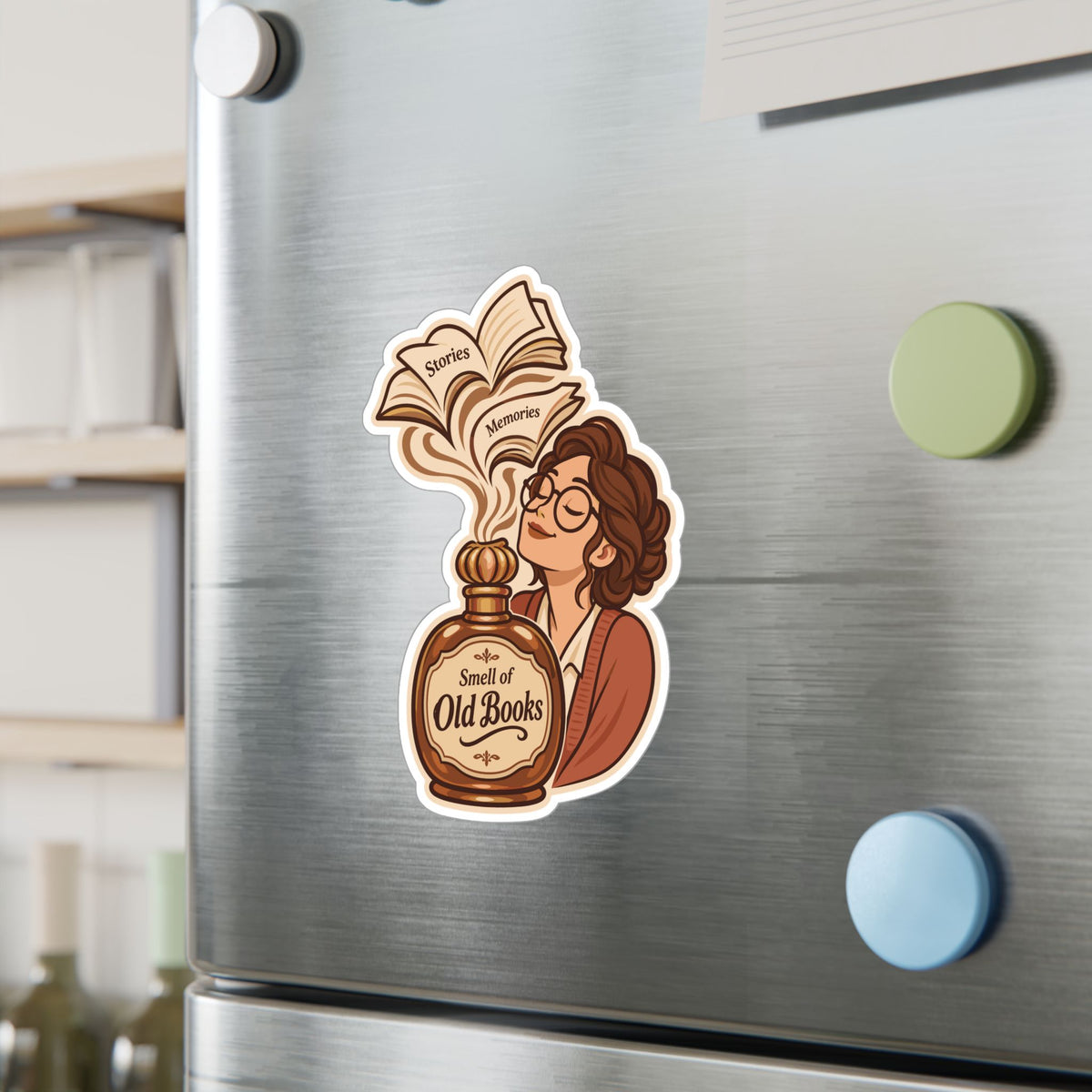 Librarian Sticker - Smell of Old Books with a Fabulous Magical Unicorn, Decals for Laptop and Water Bottle