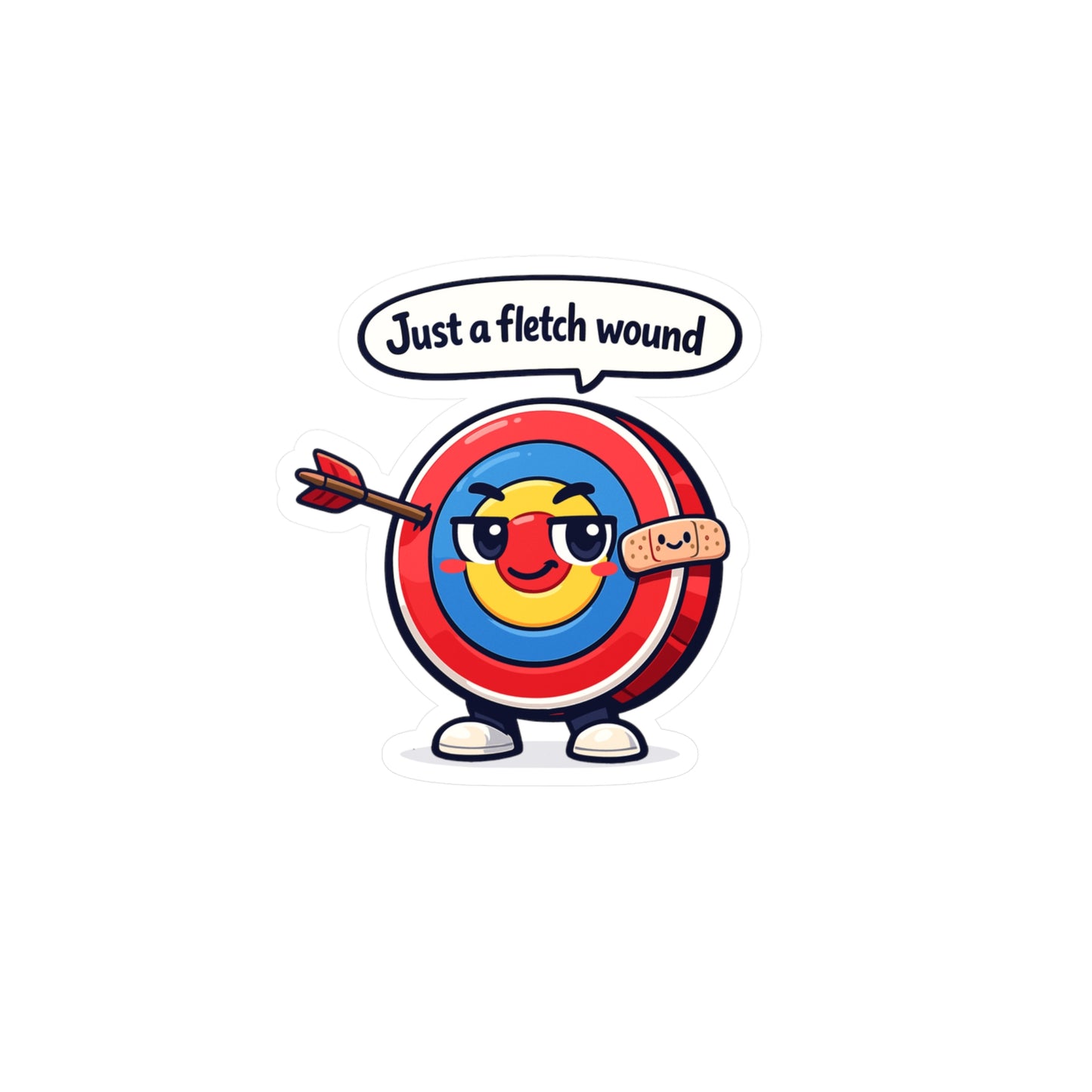 Archery Sticker Just a fletch wound Funny Archer Hunting Shoot Vinyl Waterproof Decals for Laptop Water Bottle
