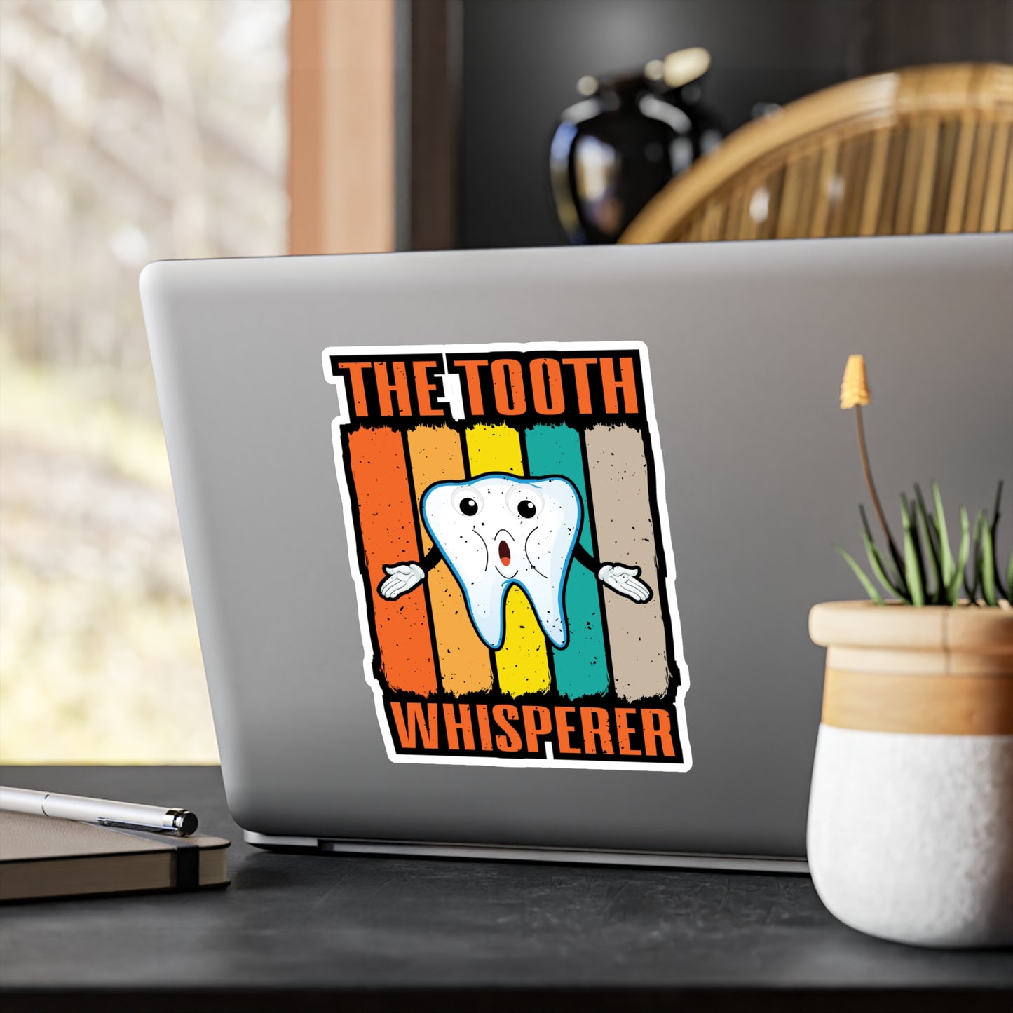 Tooth Whisperer - Dentist Sticker for Car Window Laptop Sticker. Water Bottle Sticker, Vinyl Teeth Decal, Tooth Sticker - Dentist Gift