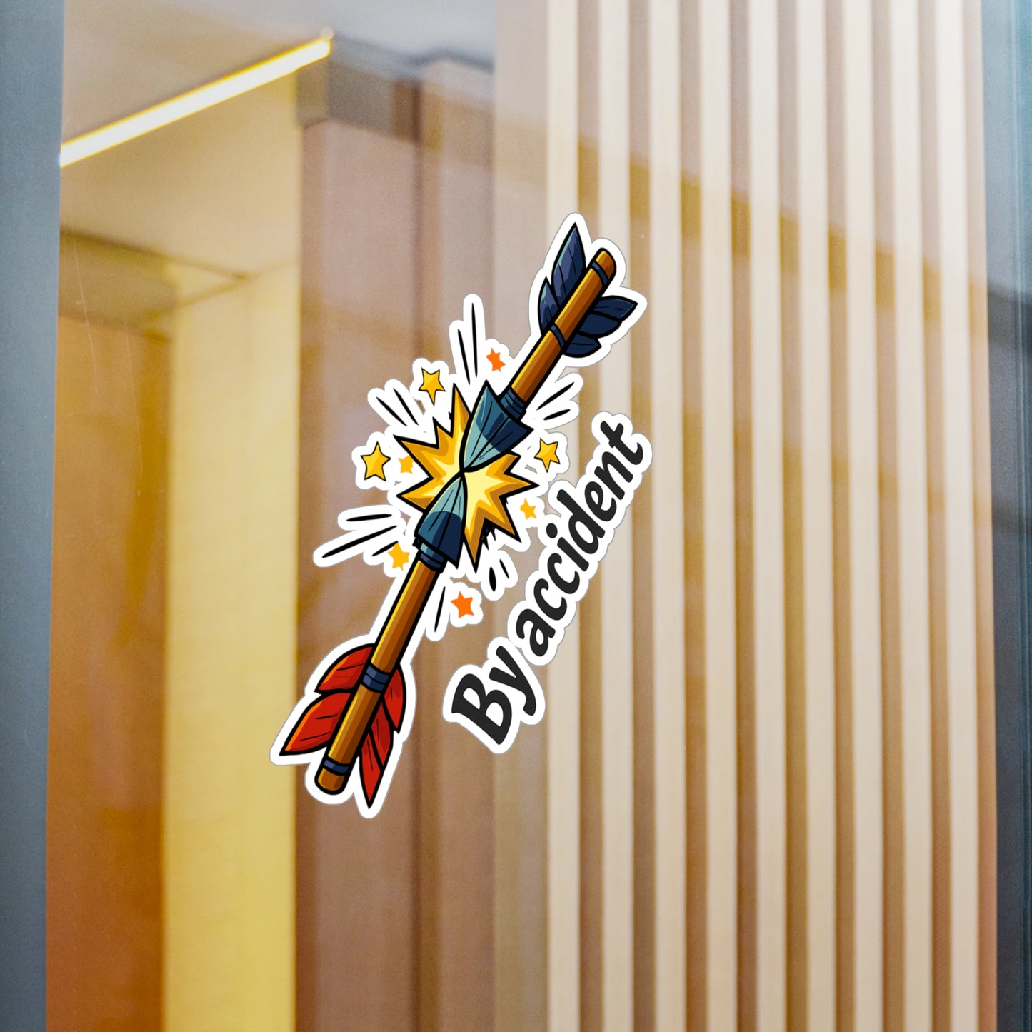 Archery Sticker By Accident Funny Archer Hunting Shoot Design Waterproof Vinyl Decals for Laptop Water Bottle