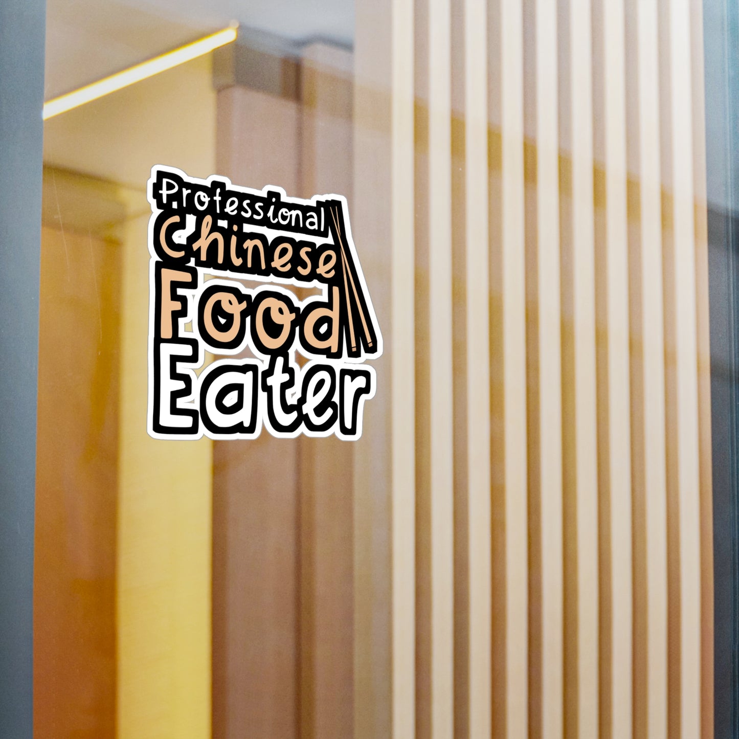 Professional Chinese Food Eater - Japanese Sticker for Wall, Laptop, Window, Truck, Car Japanese Gift Vinyl Food Decal Sticker