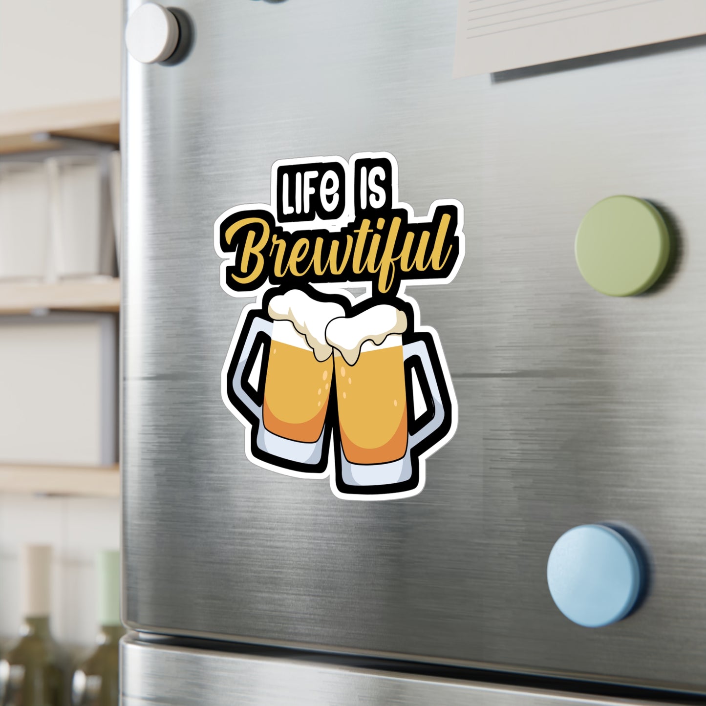 Life is brewtiful - Bartender Sticker for Wall, Laptop, Window, Truck, Car Bartender Gift Vinyl Cocktail Decal Sticker
