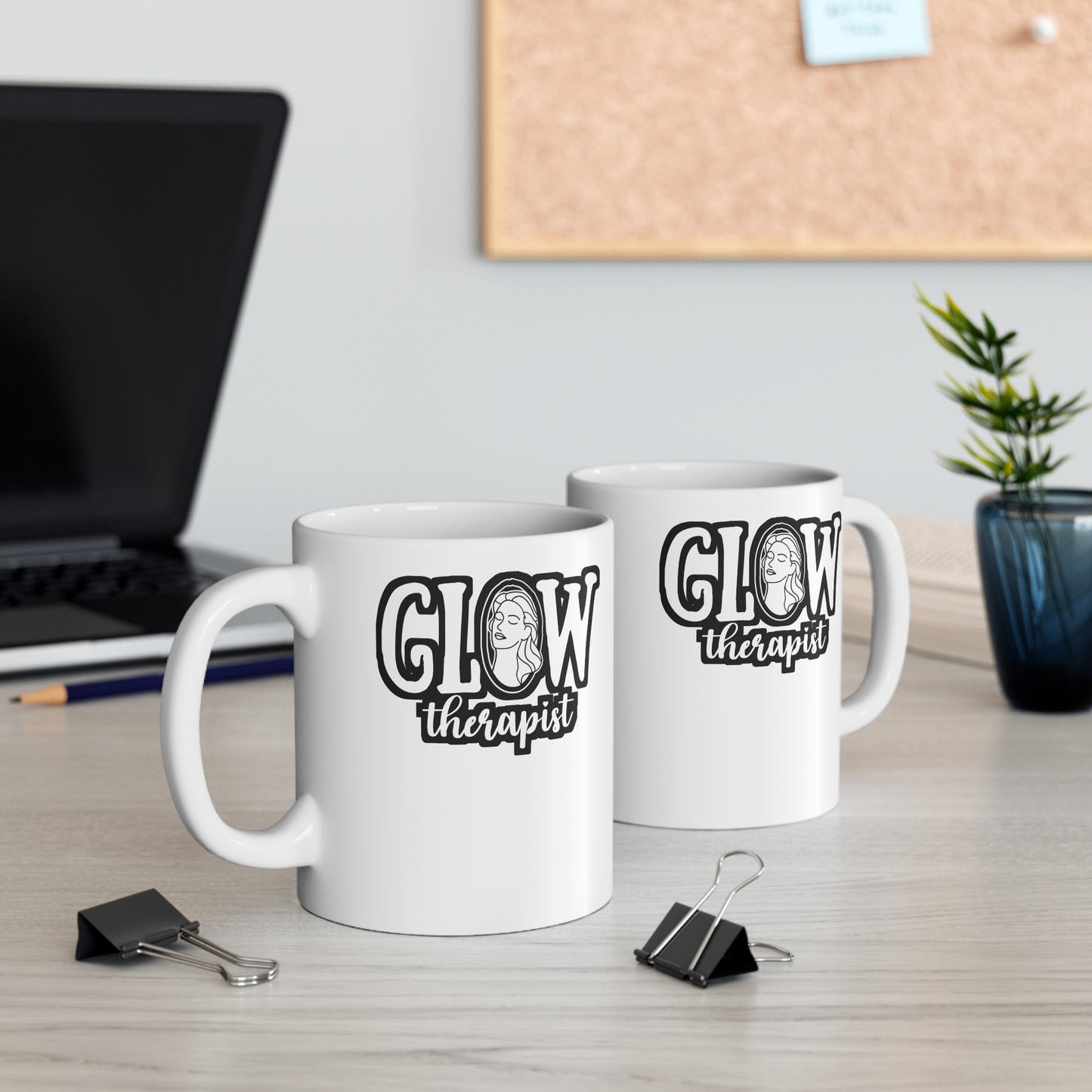 Glow Therapist - Esthetician Mug for Coffee 11oz. Esthetician Cup, White ceramic, Dermatologist Mug, Aesthetician Tea Cup - Esthetician Gift