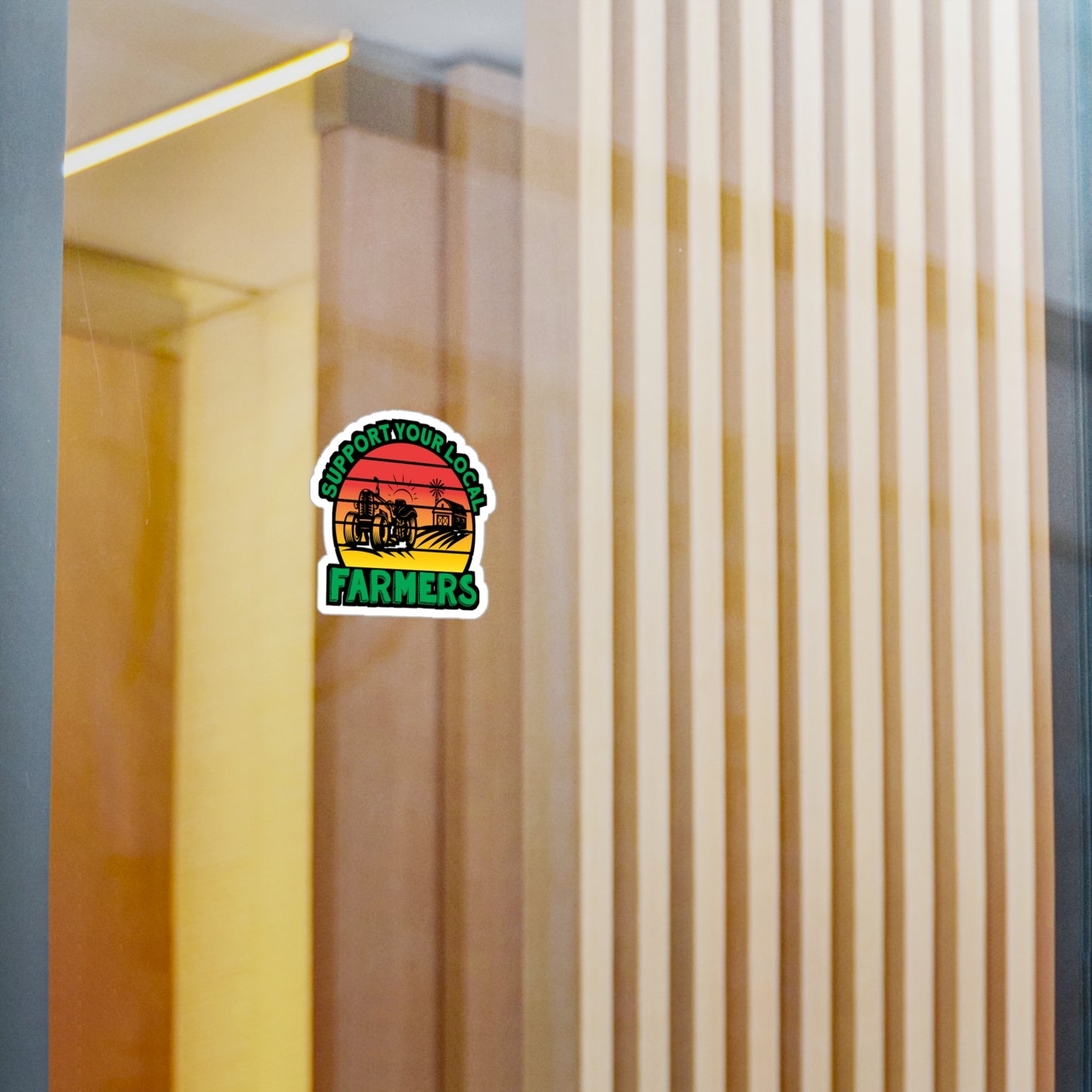 Support Your Farmers - Farmer Sticker for Car Window Laptop Sticker. Water Bottle Sticker, Vinyl Farm Decal, Farming Sticker - Farmer Gift