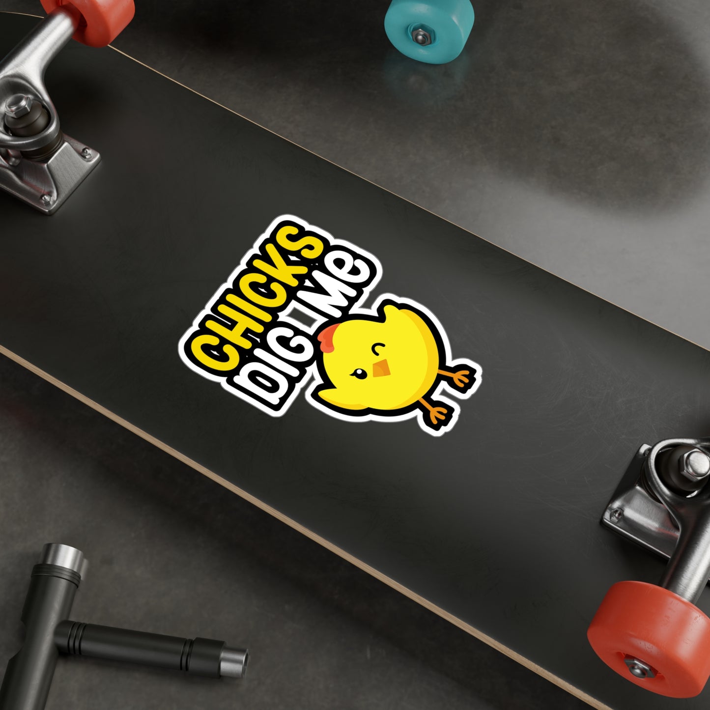 Chicks dig me - Farmer Sticker for Wall, Laptop, Window, Truck, Car Farmer Gift Vinyl Funny Decal Sticker
