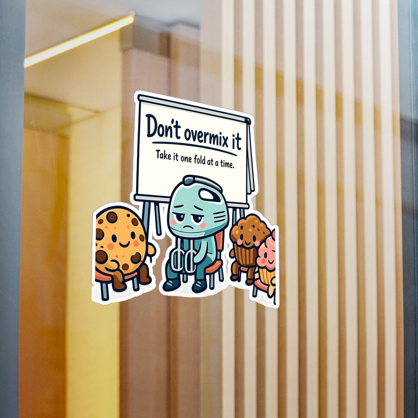 Baking Sticker Don’t overmix it Funny Baker Quote Vinyl Waterproof Decals for Laptop Water Bottle Sourdough Baking Humor