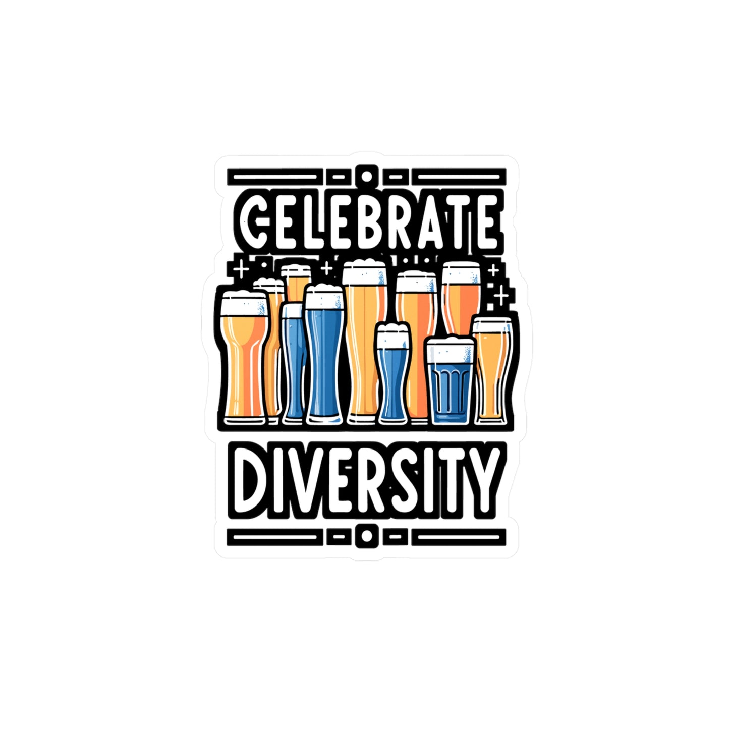 Celebrate Diversity - Craft-beer Sticker for Laptop Sticker. Water Bottle Sticker, Vinyl Virginia Decal - Craft-beer Gift