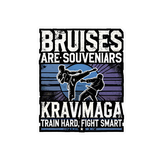 Bruises Are Souvenirs Krav Maga - Krav Maga Sticker for Laptop Sticker. Water Bottle Sticker, Vinyl Martial arts Decal - Krav Maga Gift