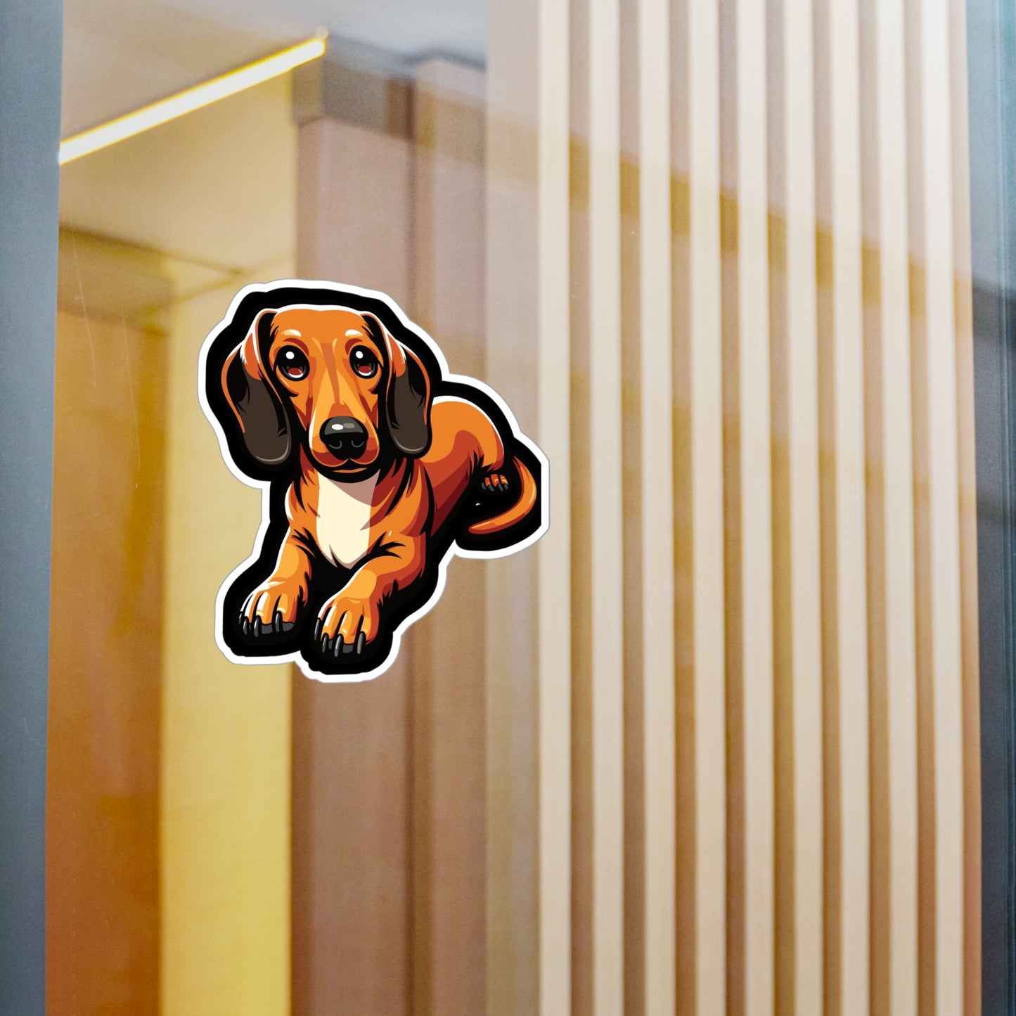 Dachshund Dog - Dachshund Sticker for Car Window Laptop Sticker. Water Bottle Sticker, Vinyl Teckel Decal, Wiener Sticker - Dachshund Gift