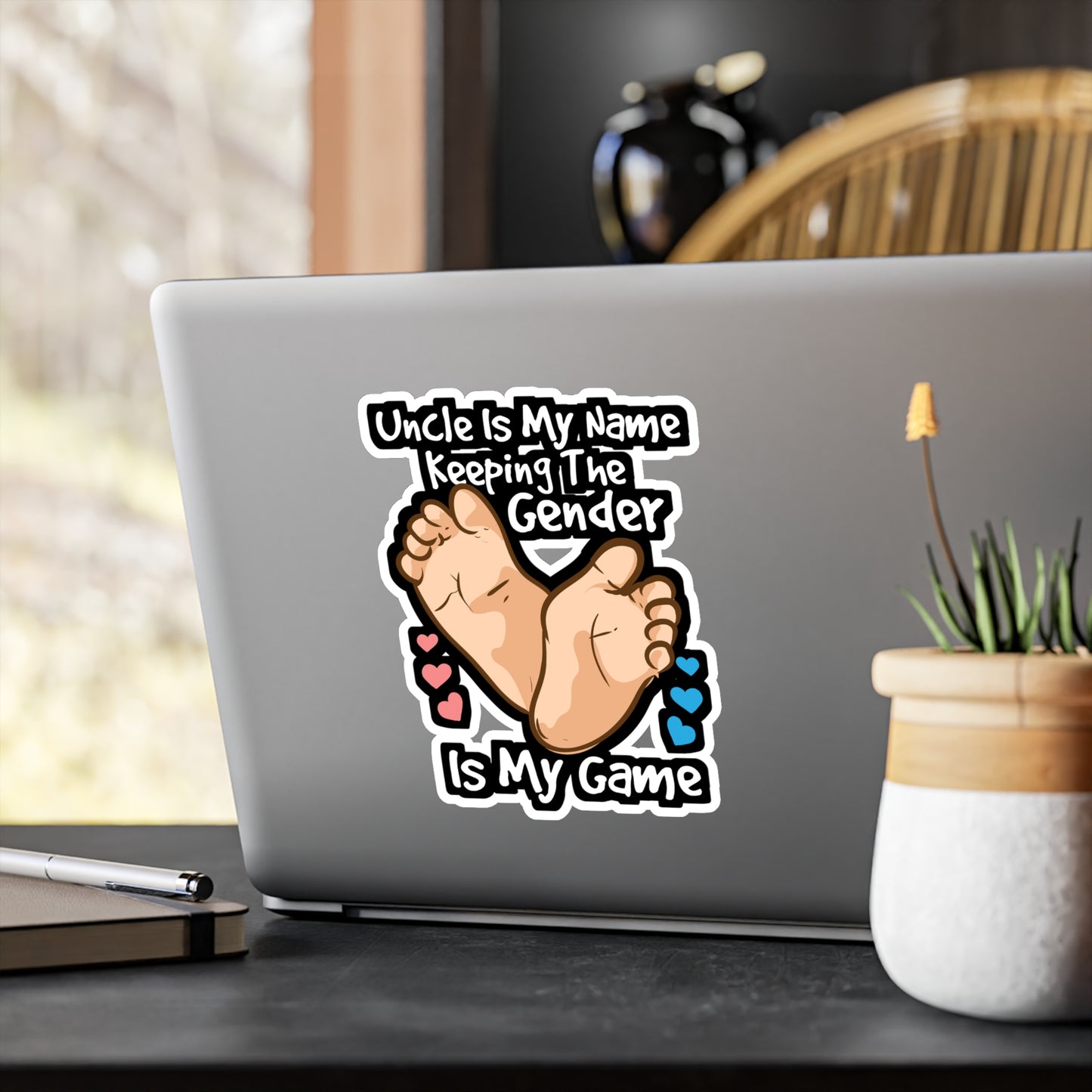 Keeping The Gender Is My Game | Gender-reveal Sticker | Pink Decals | Camo Laptop Sticker | Gender-reveal Gift | Pink Gift