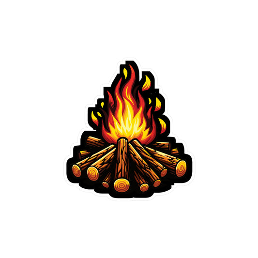 Campfire Camping Adventure - Camping Sticker for Laptop Sticker. Water Bottle Sticker, Vinyl Adventure Decal - Camping Gift