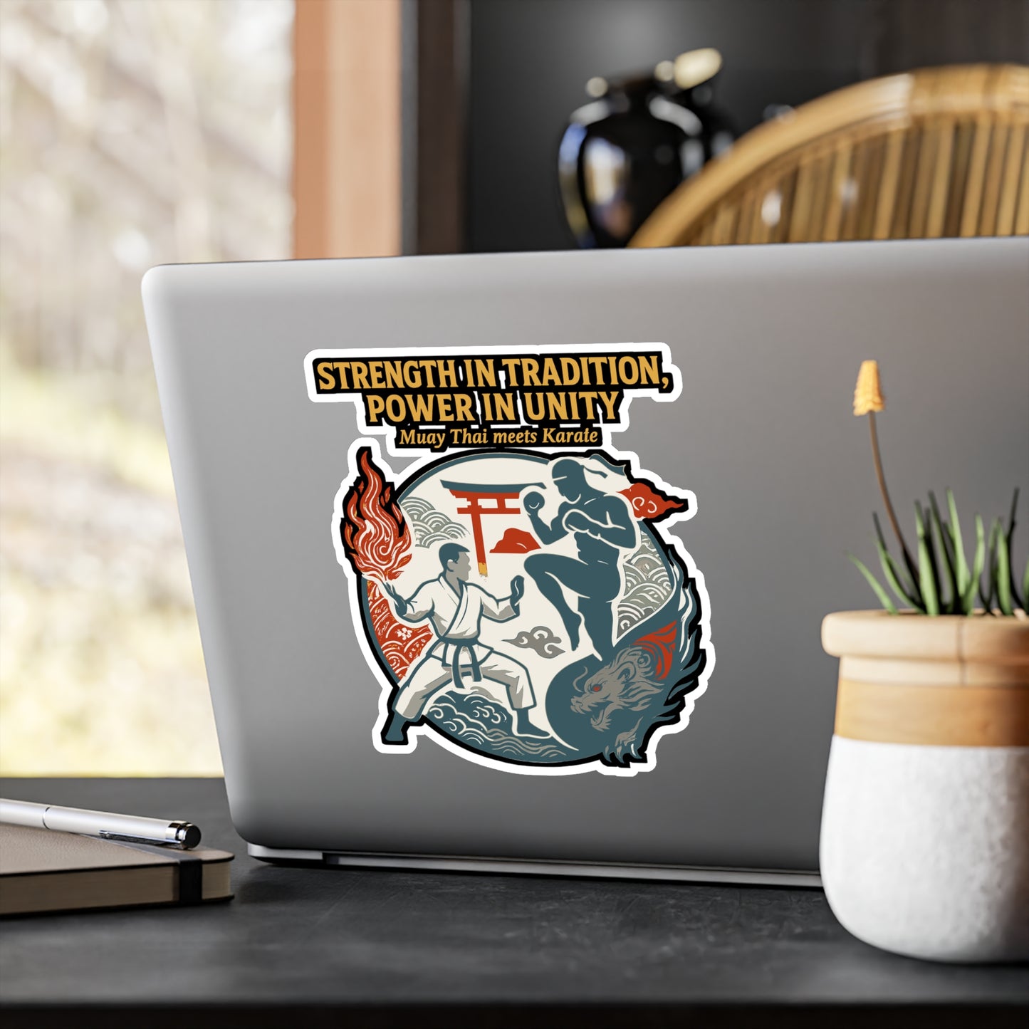 Muay Thai - Muay Thai Sticker for Laptop, Water Bottle, Martial Arts Lovers, Gift Idea for Fighters and Athletes