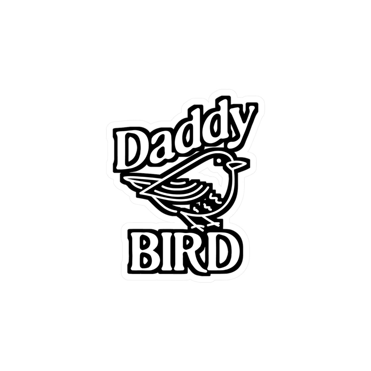 Daddy Bird - Birdwatcher Sticker for Laptop Sticker. Water Bottle Sticker, Vinyl Binocular Decal - Birdwatcher Gift