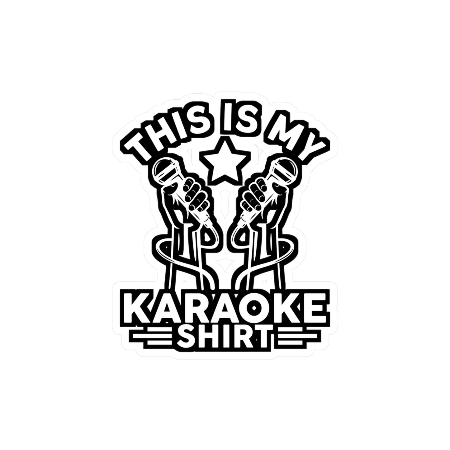 Paraoke Party Singing  - Karaoke Sticker for Laptop Sticker. Water Bottle Sticker, Vinyl Karaoke party Decal - Karaoke Gift