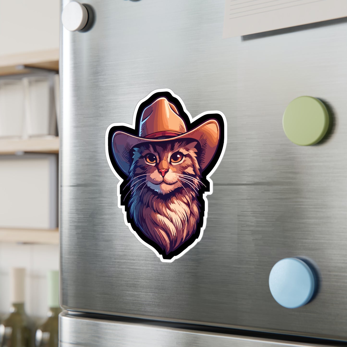 Cowboy Cat - Cowboy Sticker for Car Window Laptop Sticker. Water Bottle Sticker, Vinyl Cat Decal, Western Sticker - Cowboy Gift