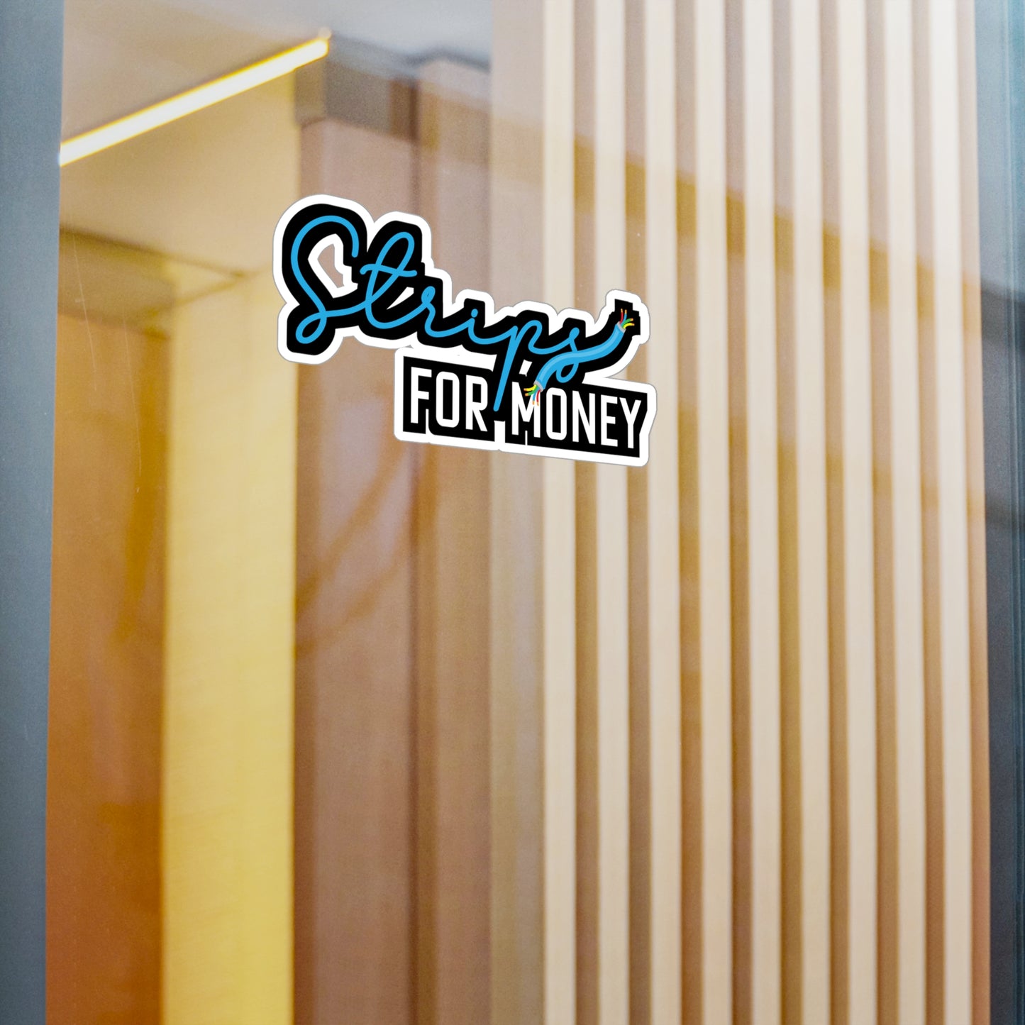 Strips for Money - Electrician Sticker for Wall, Laptop, Window, Truck, Car Electrician Gift Vinyl Stripper Decal Sticker