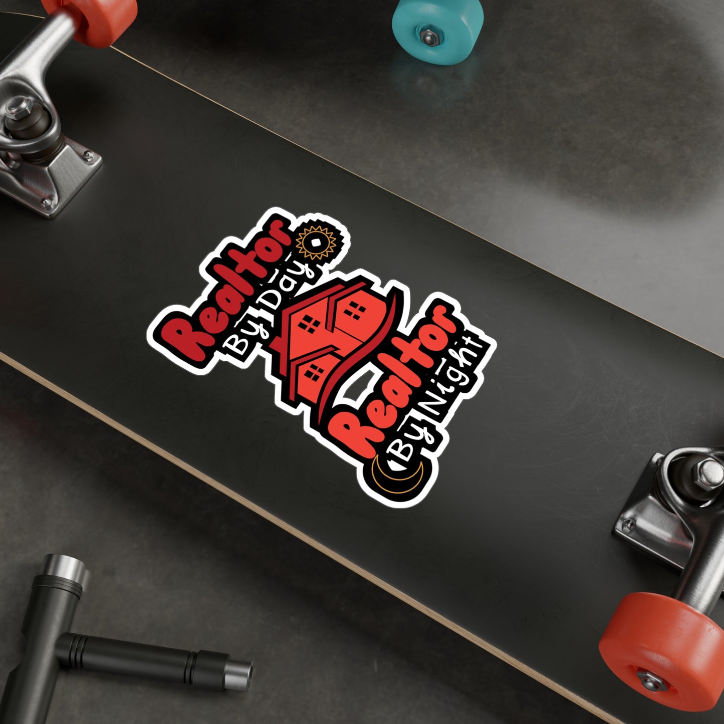 Realtor By Day Realtor By Night - Realtor Sticker for Wall, Laptop, Window, Truck, Car Realtor Gift Vinyl Real estate Decal Sticker