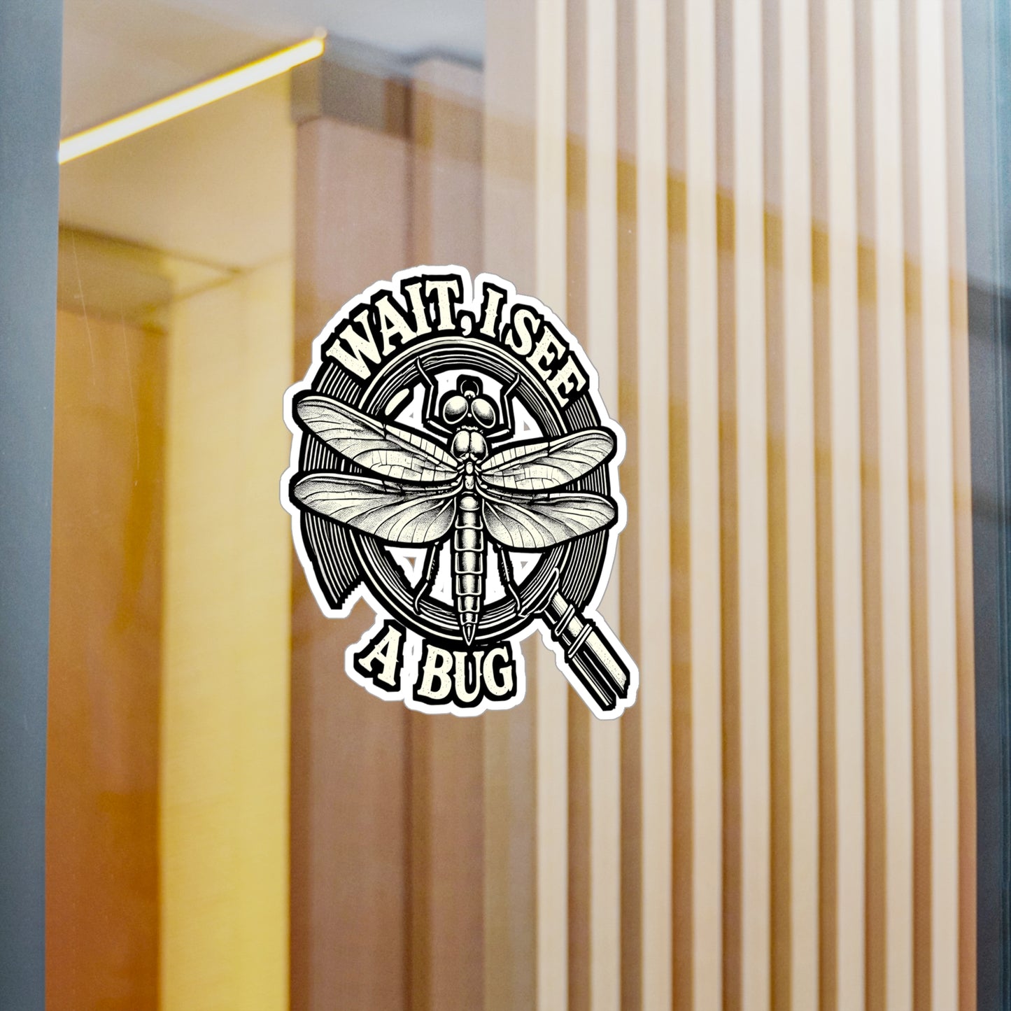 Wait I See A Bug – Entomology Sticker for Laptop or Water Bottle | Funny Insect Lover Gift, Vinyl Decal for Entomologists