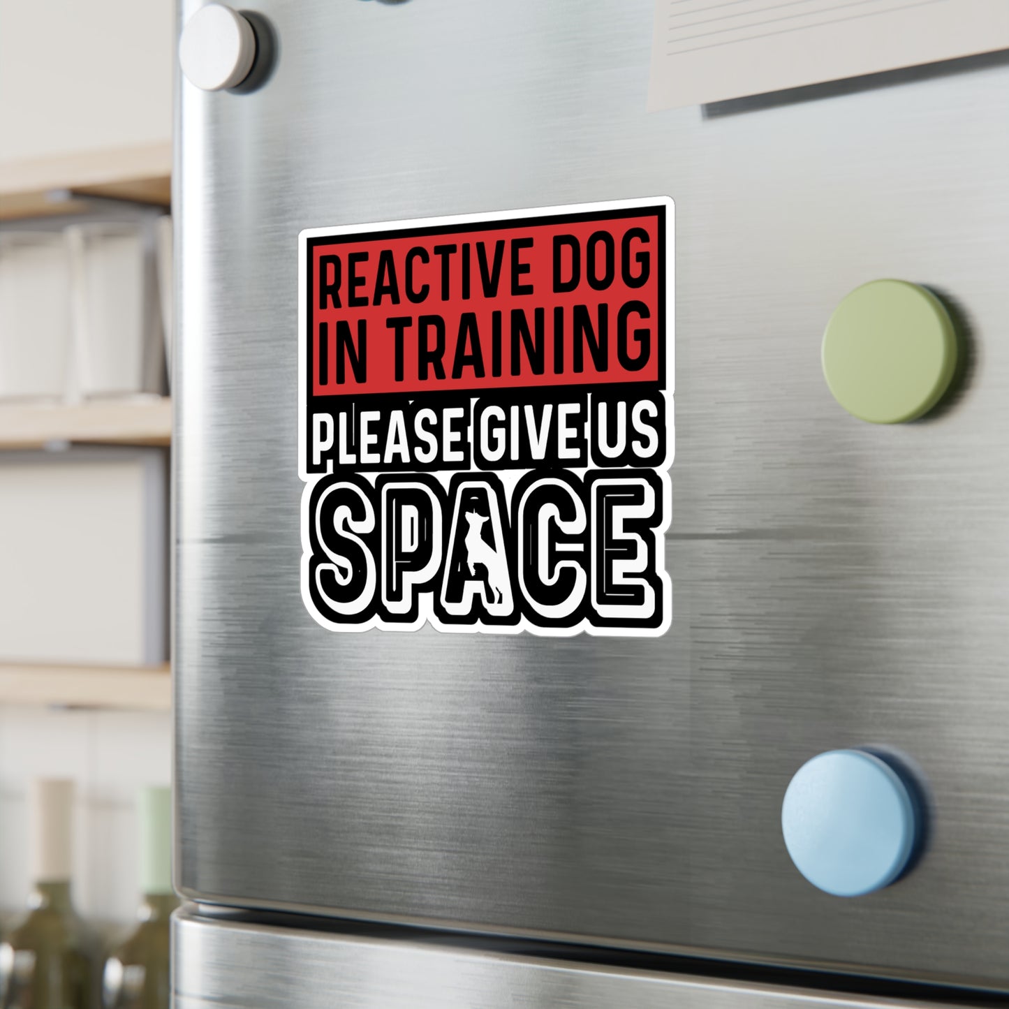 Reactive Dog In Training Please Give Us Space | Dog-trainer Sticker | Agility Decals | Dog-trainer Gift