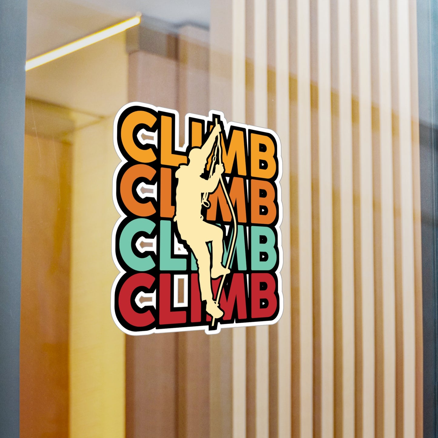 Climb - Climbing Sticker for Car Window Laptop Sticker. Water Bottle Sticker, Vinyl Bouldering Decal, Climber Sticker - Climbing Gift