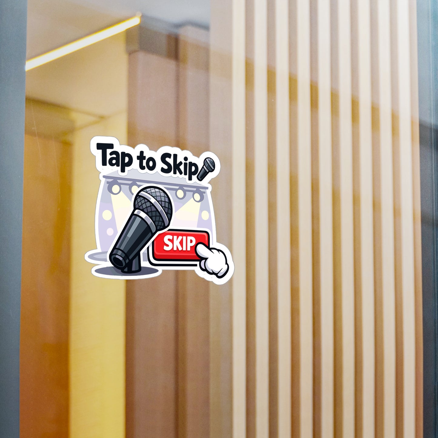 Karaoke Sticker Tip to Skip Funny Music Beer Booze Decals Waterproof Vinyl for Laptop Water Bottle