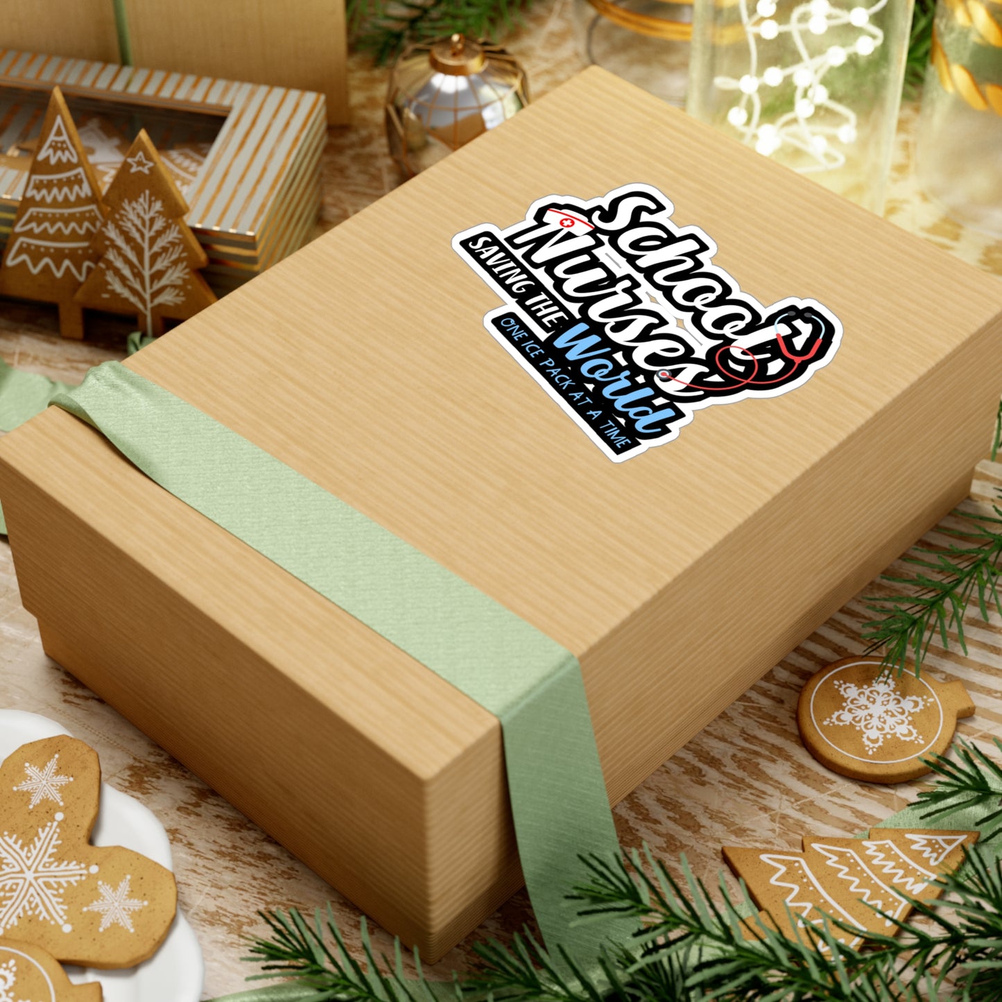 School Nurses Saving the World One Ice Pack at a Time | School-nurse Sticker | Nursery Decals | School-nurse Gift