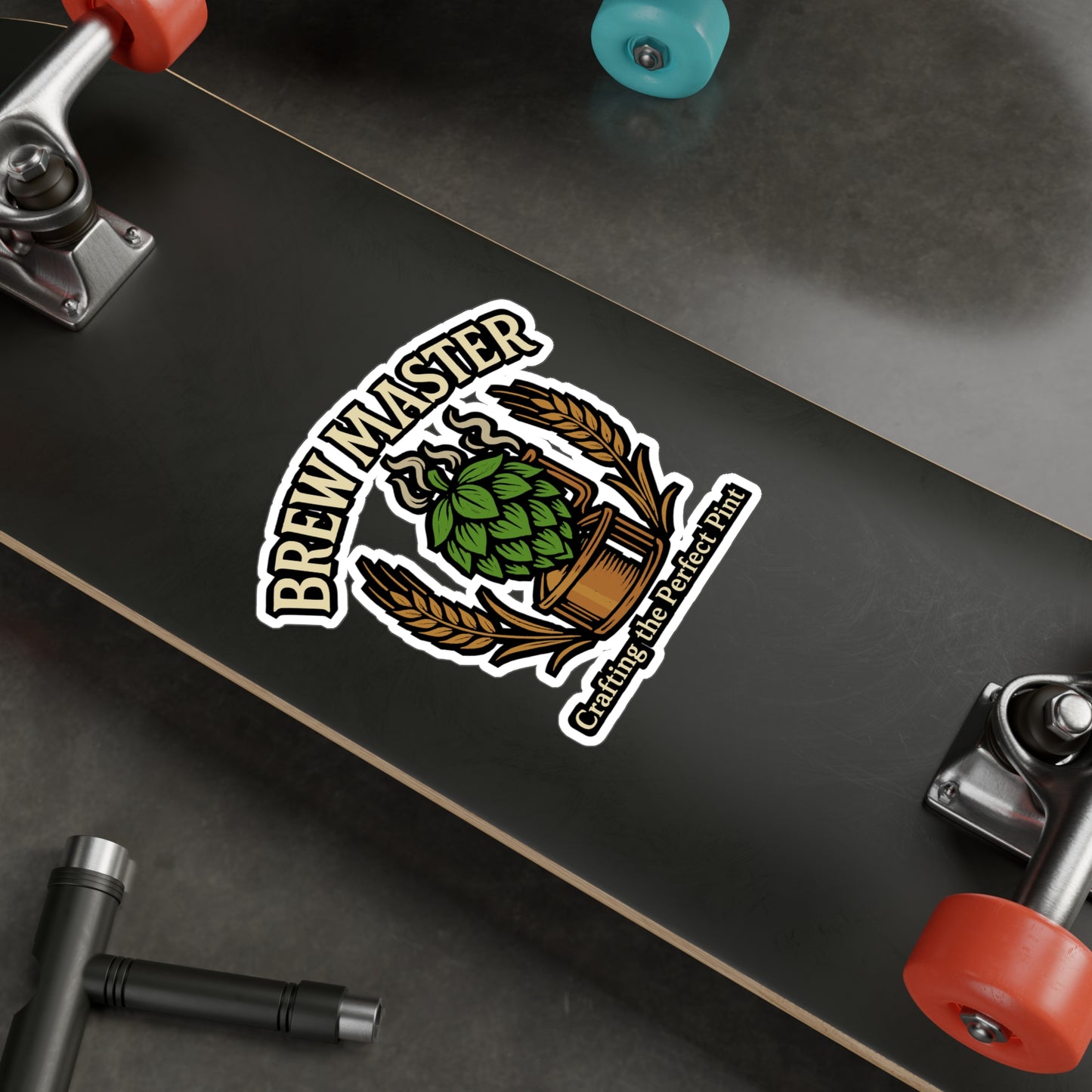 Brewing Sticker – "Brew Master" Vinyl Decal for Craft-Beer Enthusiasts, Perfect for Brewer Laptop or Water Bottle, Waterproof Brewery Stickers