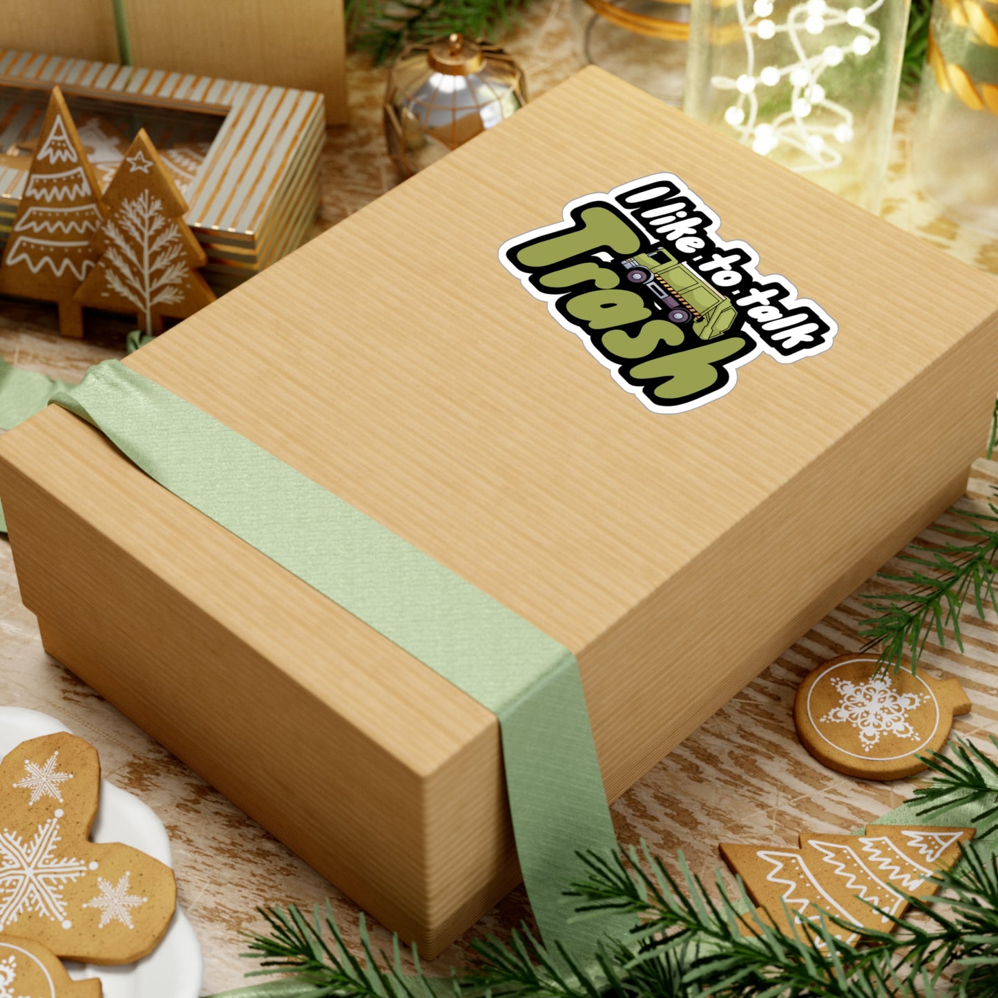 I like to talk trash - Garbage Sticker for Wall, Laptop, Window, Truck, Car Garbage Gift Vinyl Truck Decal Sticker