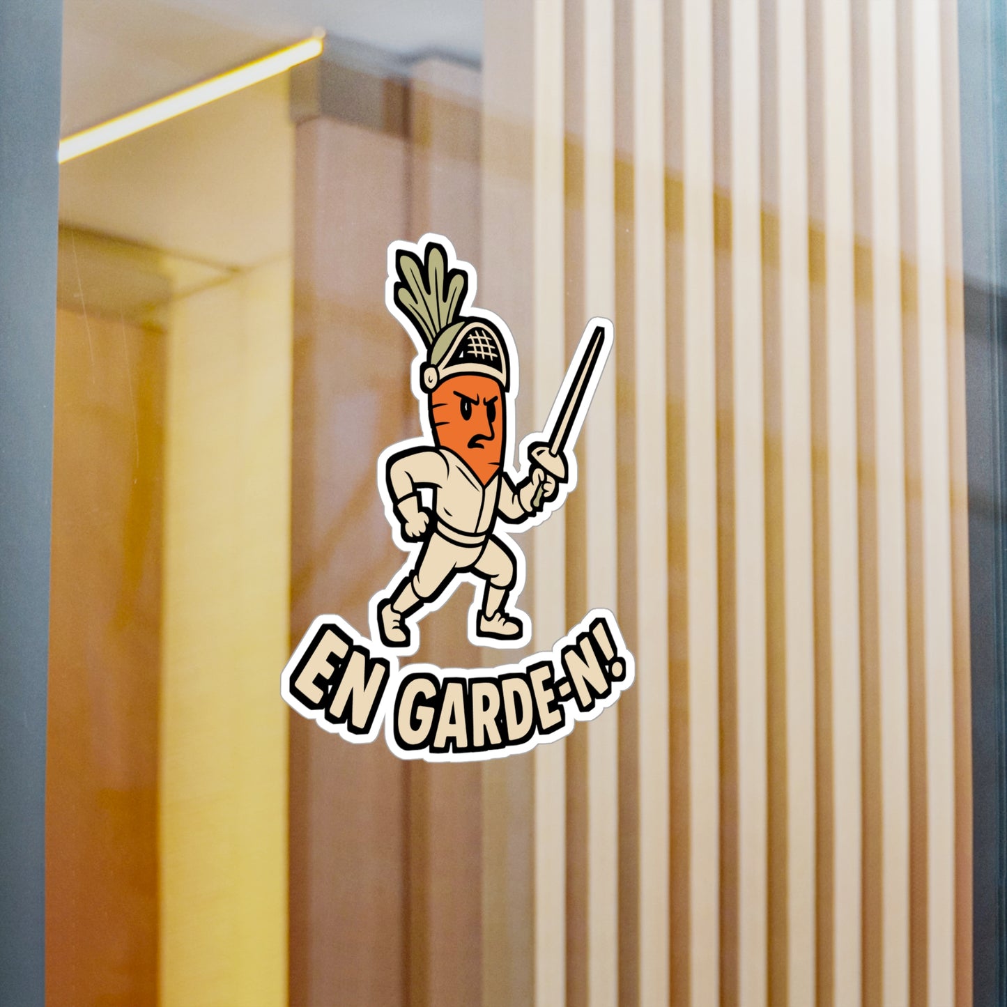 En garde-n - Fencing Sticker for Laptop, Water Bottle - Gift for Fencers, Athletes, Coaches