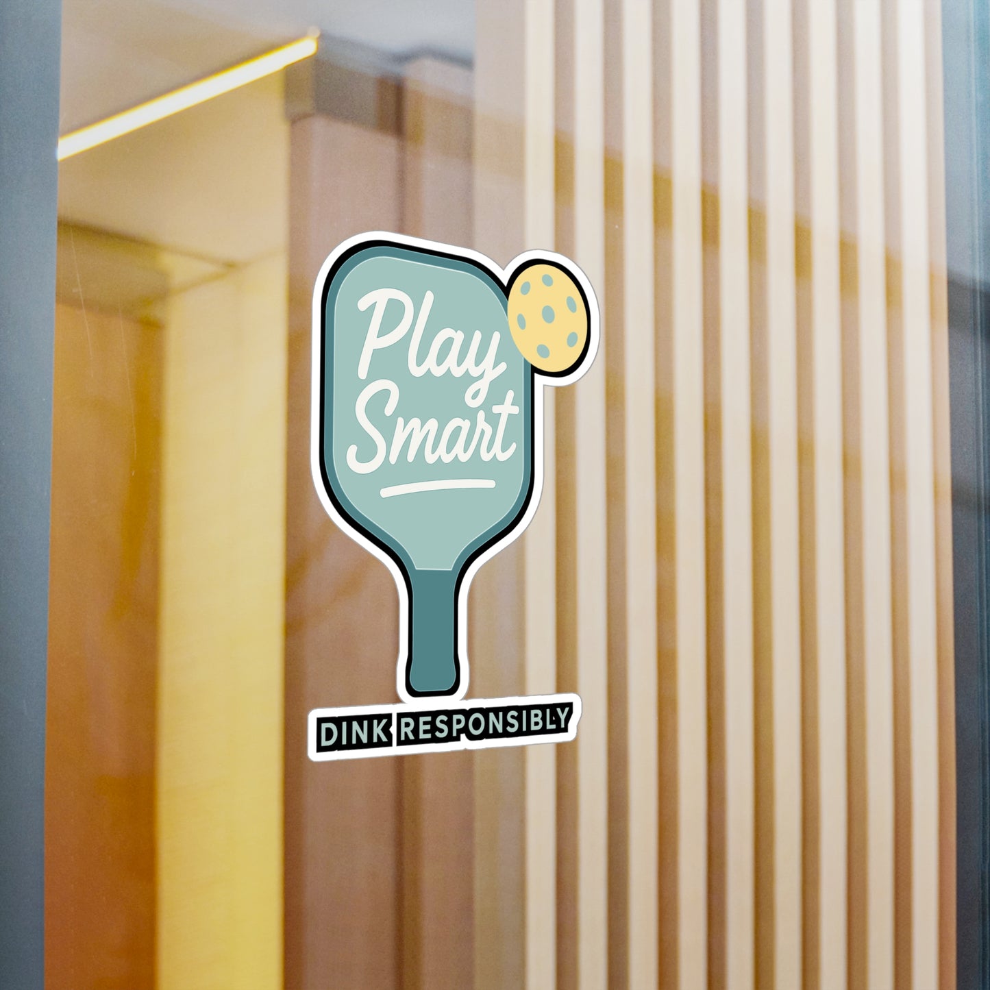 Pickleball Sticker – "Dink Responsibly" Funny Decals for Paddle, Court, Laptop or Water Bottle, Waterproof Vinyl, Serve in Style