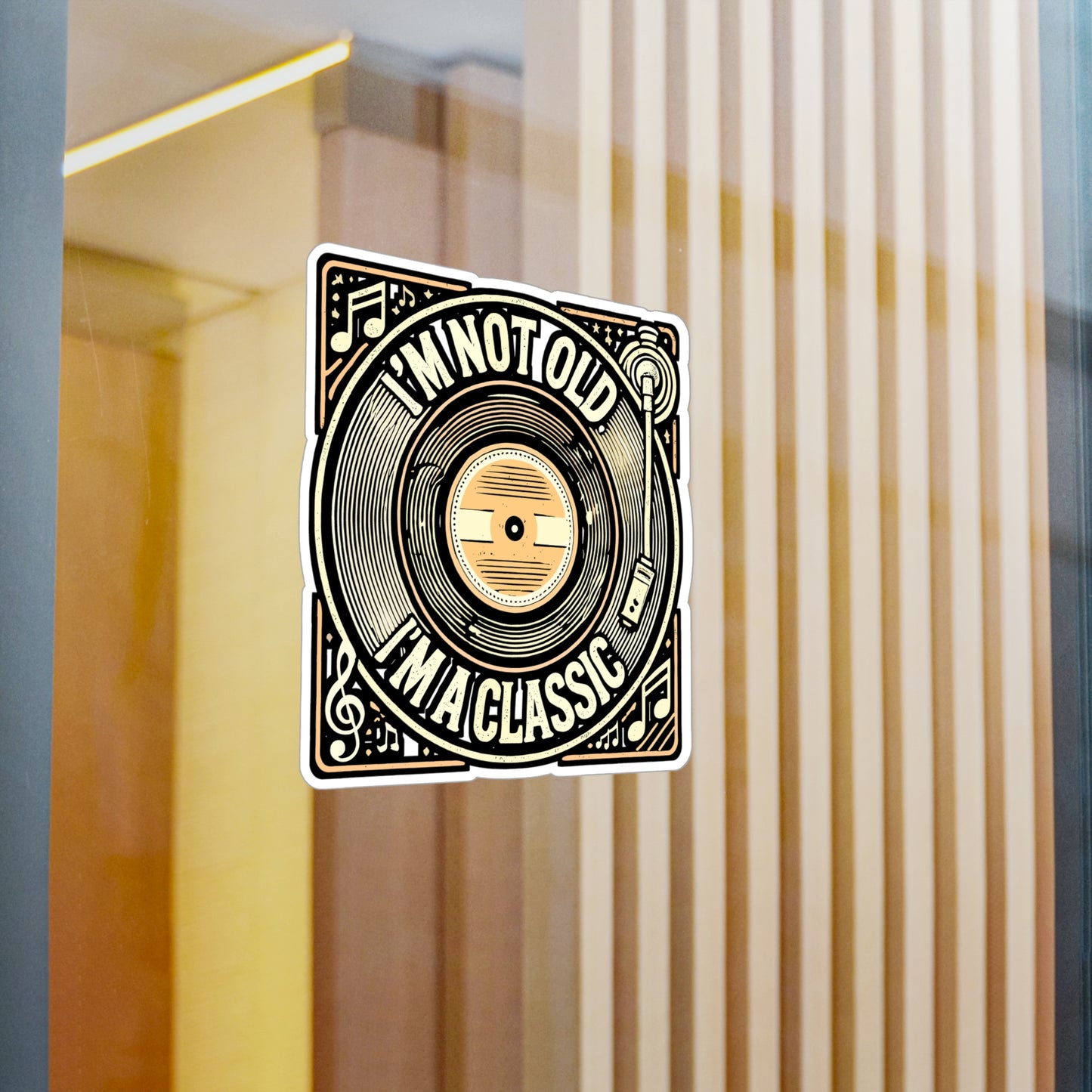 I'm Not Old I'm A Classic – Vinyl Record Sticker for Laptop or Water Bottle | Retro Album Decal Gift for Music Lovers