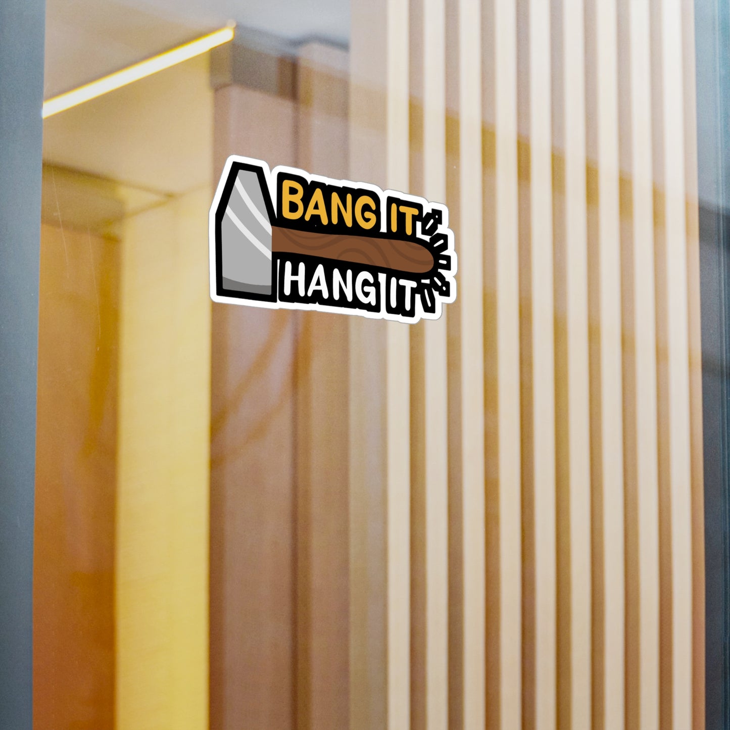 Bang It And Hang It - Sheet-metal-worker Sticker for Laptop Sticker. Water Bottle Sticker, Vinyl Blacksmith Decal - Sheet-metal-worker Gift