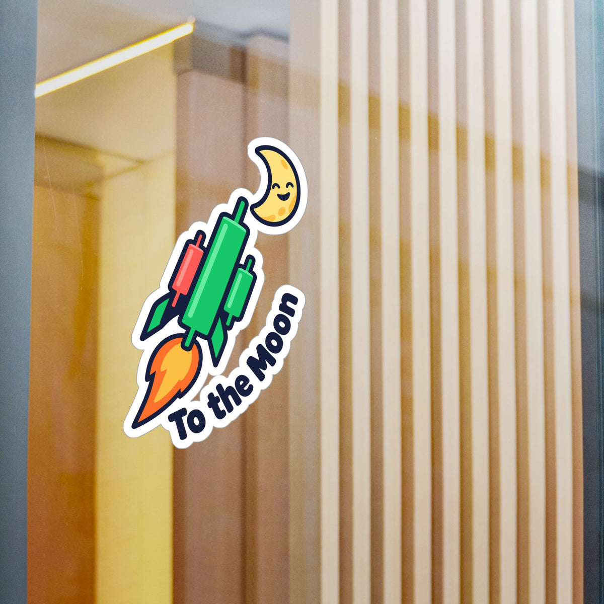 Day Trading Sticker – To the Moon Decals for Stock Market and Forex Traders, Laptop & Water Bottle