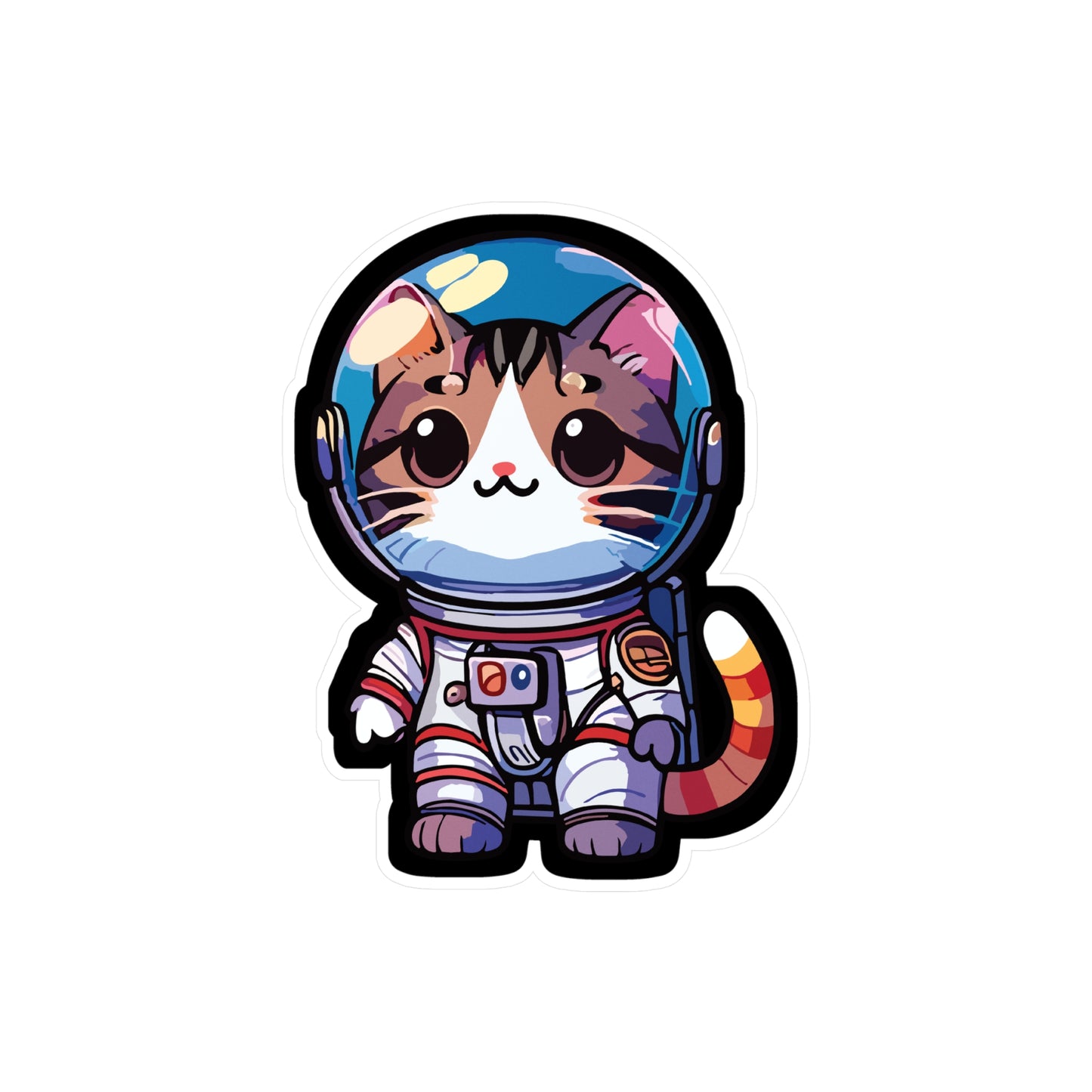 Astronaut Cat - Space Sticker for Car Window Laptop Sticker. Water Bottle Sticker, Vinyl Astronaut Decal, Cadet Sticker - Space Gift