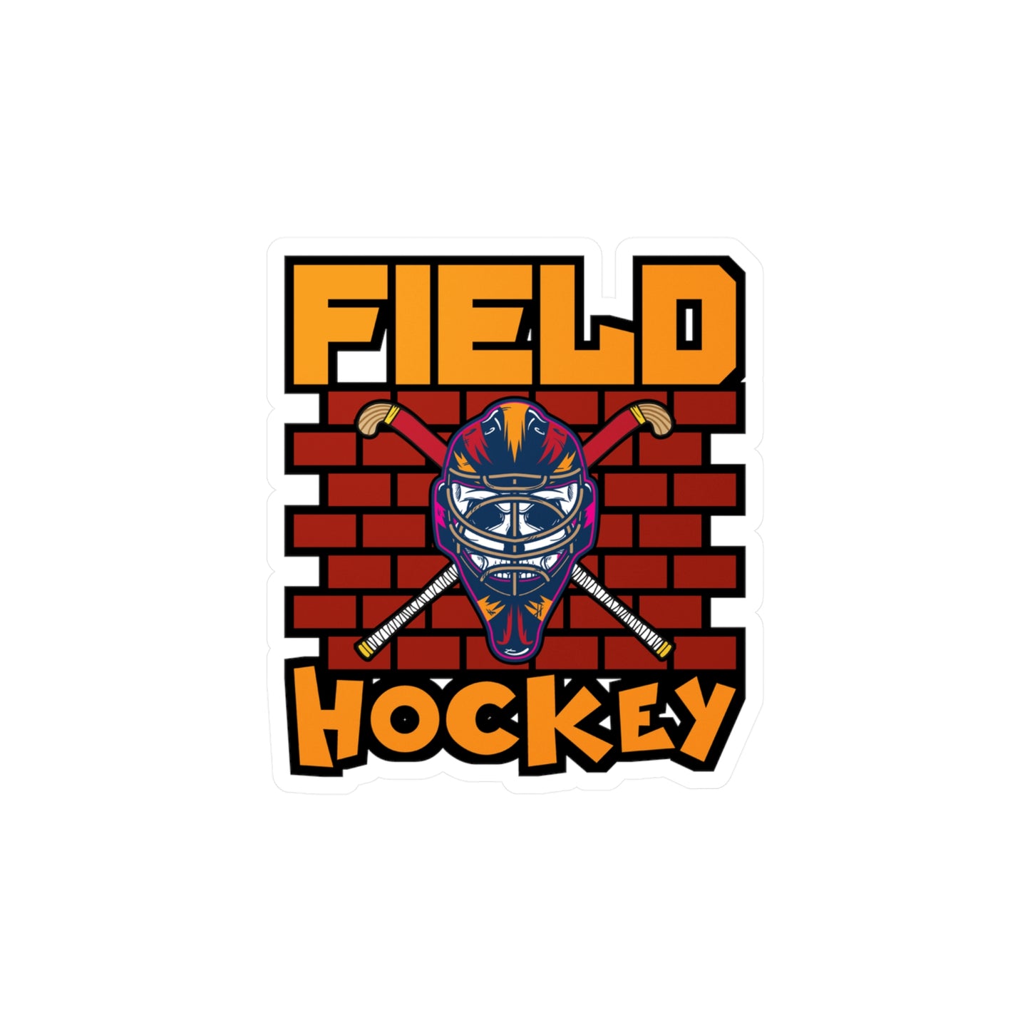 Field Hockey - Field hockey Sticker for Laptop Sticker. Water Bottle Sticker, Vinyl Hockey Decal - Field hockey Gift