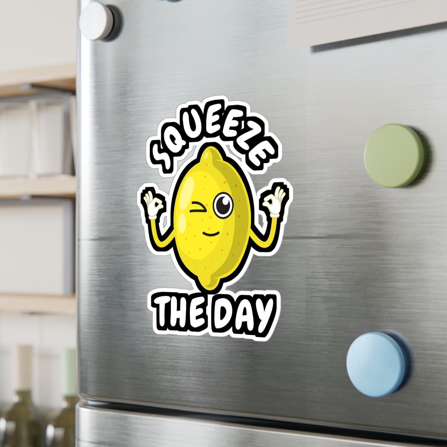 Squeeze The Day | Lemonade Sticker | Lemon Decals | Squeazy Laptop Sticker | Lemonade Gift | Lemon Gift