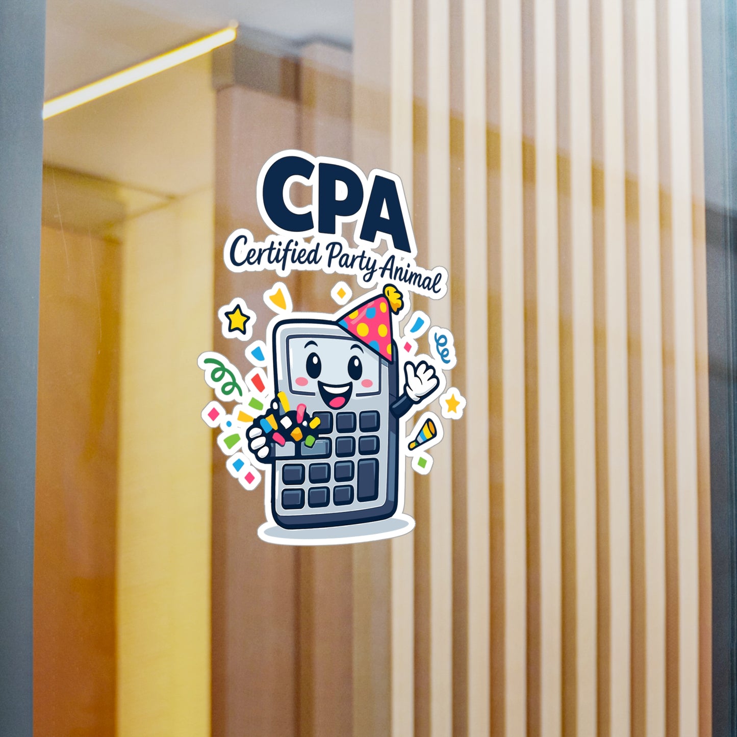 Accountant Sticker Certified Party Animal Funny Accounting Decals Waterproof Vinyl for Laptop Water Bottle Balance Spreadsheet Amortization