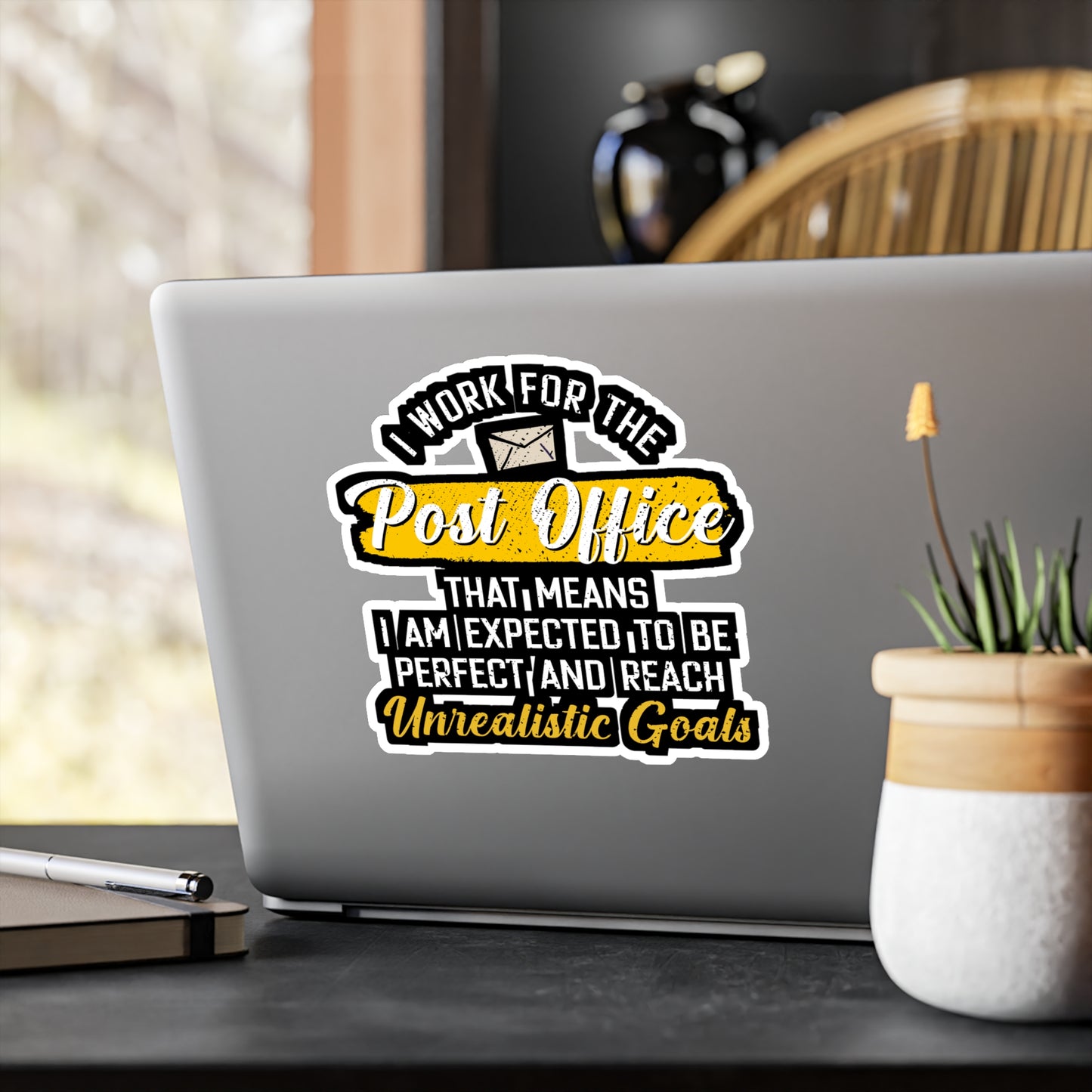 I Work For The Post Office | Postal worker Sticker | Funny postal worker Decals | Postal worker Gift