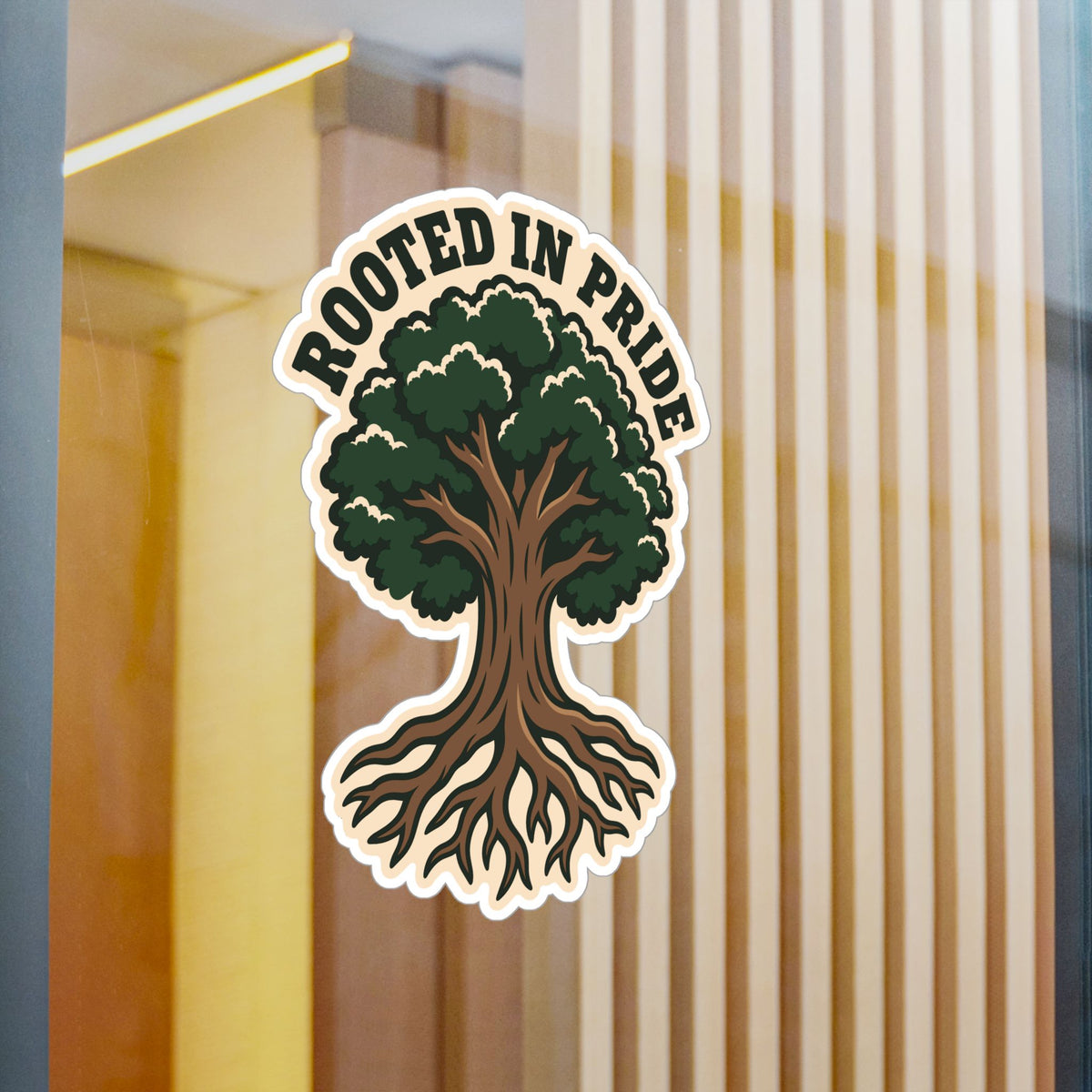 Tree Sticker - Rooted in Pride Design, Tree Worker and Branch Manager Decals for Laptop or Water Bottle