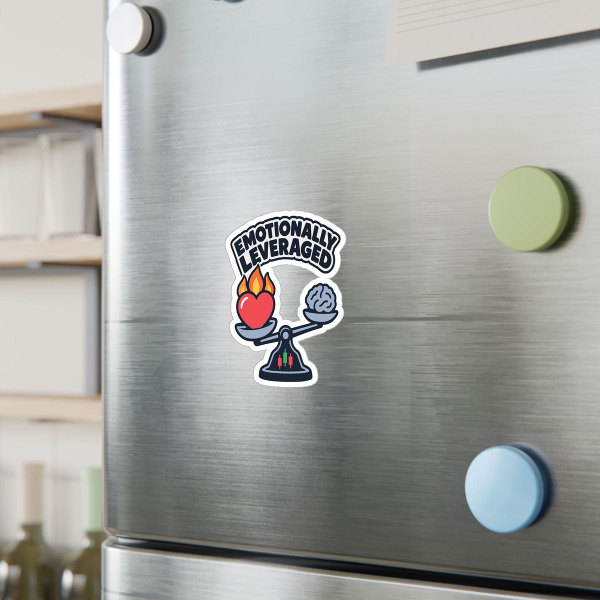 Day Trading Sticker – Emotionally Leveraged Design for Stock Market and Forex Traders, Laptop and Water Bottle Decals