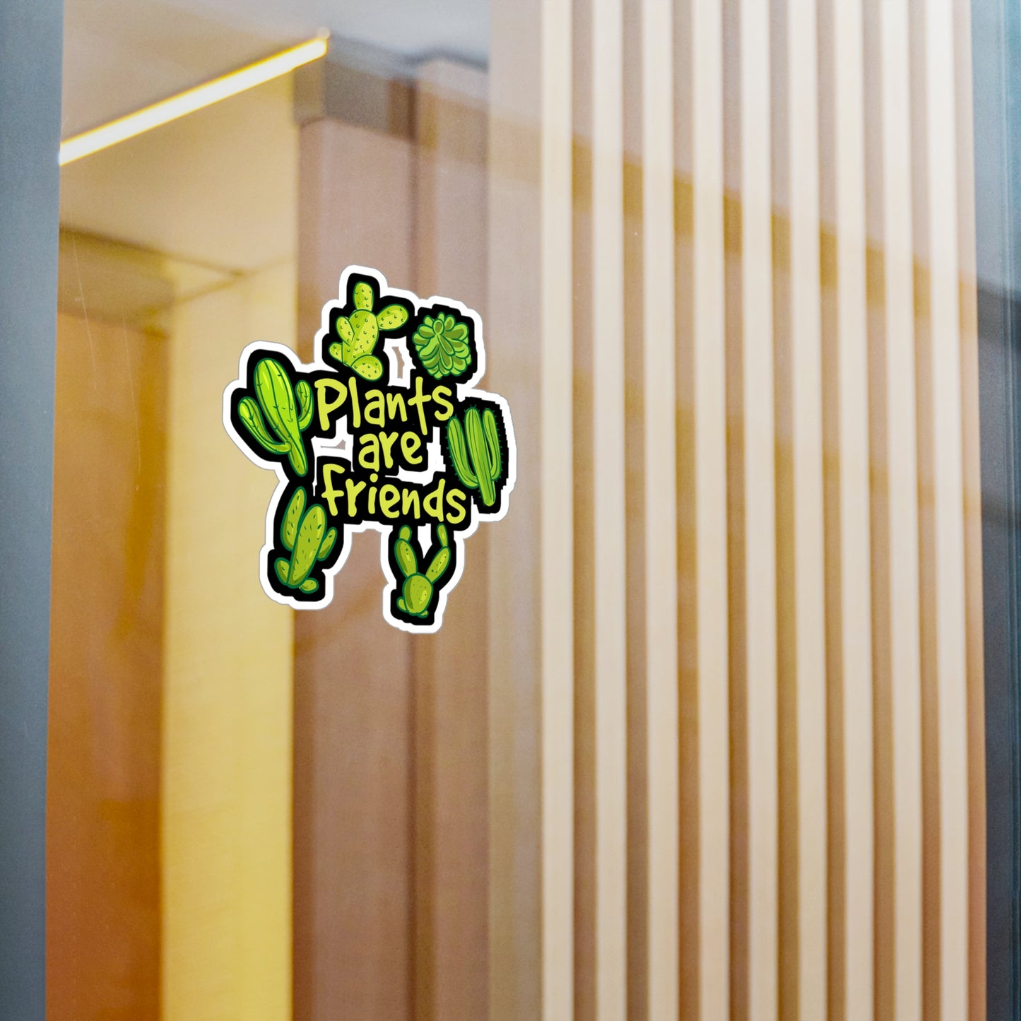 Plants Are Friends - Succulent Sticker for Laptop Sticker. Water Bottle Sticker, Vinyl Gardening Decal - Succulent Gift