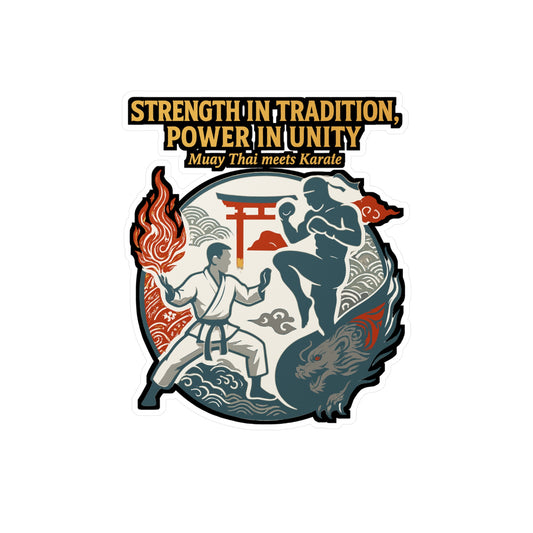 Muay Thai - Muay Thai Sticker for Laptop, Water Bottle, Martial Arts Lovers, Gift Idea for Fighters and Athletes