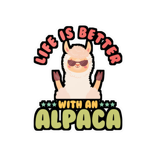 Life is Better With an Alpaca - Alpaca Sticker for Laptop Sticker. Water Bottle Sticker, Vinyl Alpacas Decal - Alpaca Gift