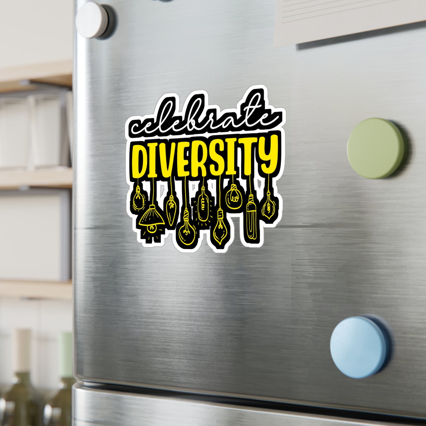 Celebrate Diversity - Electrician Sticker for Wall, Laptop, Window, Truck, Car Electrician Gift Vinyl Stripper Decal Sticker